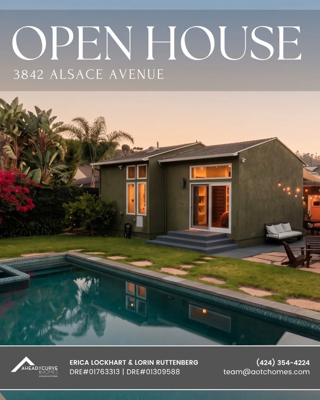 Join us for an exclusive open house weekend featuring these remarkable Los Angeles homes!

Upgraded Baldwin Vista retreat at 3842 Alsace Avenue, offering a luxurious primary suite, sustainable solar features, and a private backyard oasis complete wit