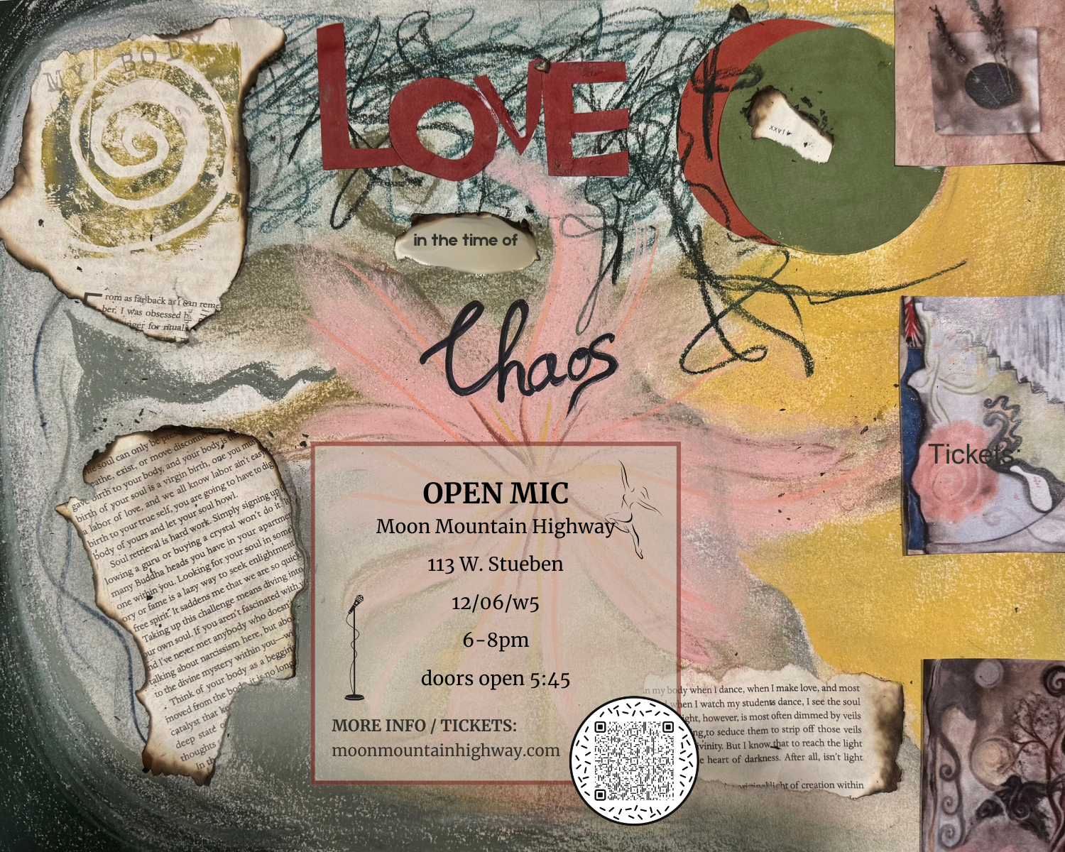 LOVE in the time of Chaos ~ Open Mic
