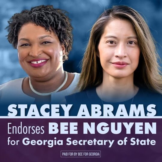 Stacey Abrams Endorses Bee Nguyen for Georgia Secretary of State