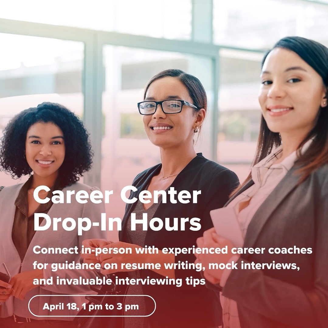 REMINDER: Drop-in to our Career Center on Thursday, April 18th from 1 pm to 3 pm! We welcome Bay Area women looking for career support to stop by and connect with our experienced volunteer career coaches in-person. At the Career Center, we provide su