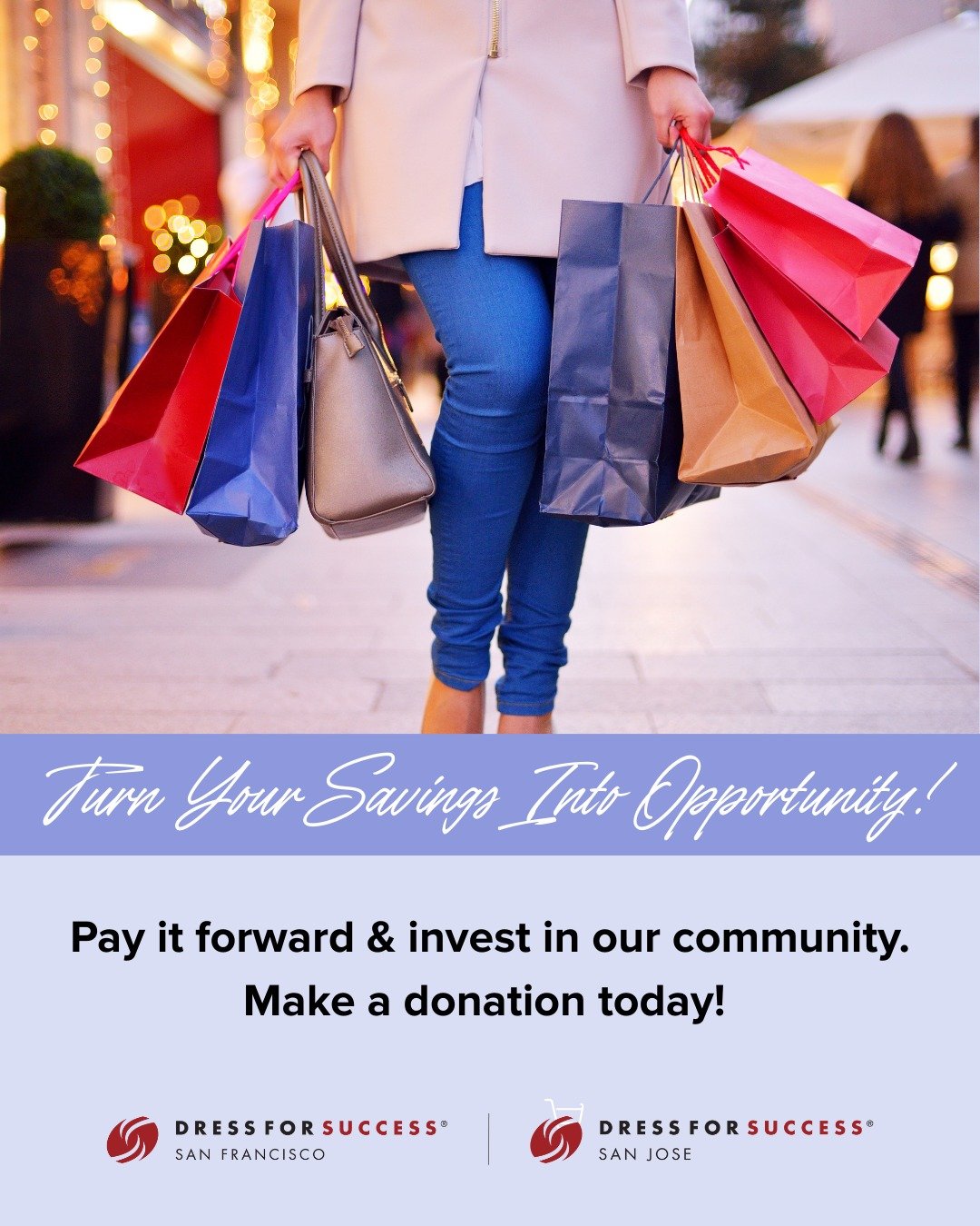 This Black Friday, let your best deal be the difference you make. 💫

If you saved $100 shopping today, pay it forward and turn those savings into opportunities. Your gift helps fund professional attire, career coaching, and the development tools tha