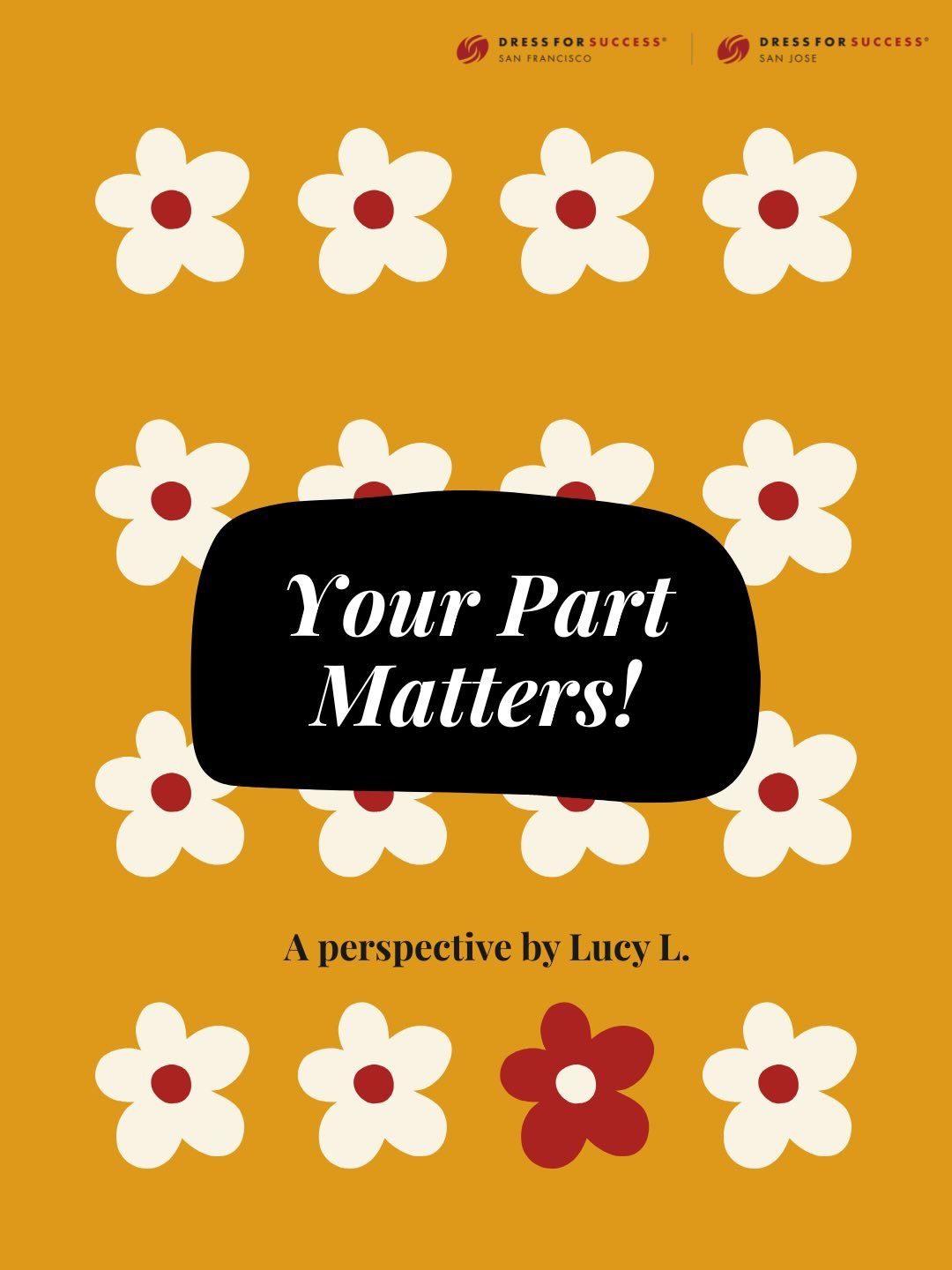 If you&rsquo;ve been following us, Lucy (@stufflucywore) might look familiar, she&rsquo;s one of our amazing Dress for Success San Jose volunteers. 

Today, in honor of Giving Tuesday, we&rsquo;re excited to share her powerful perspective on why she 