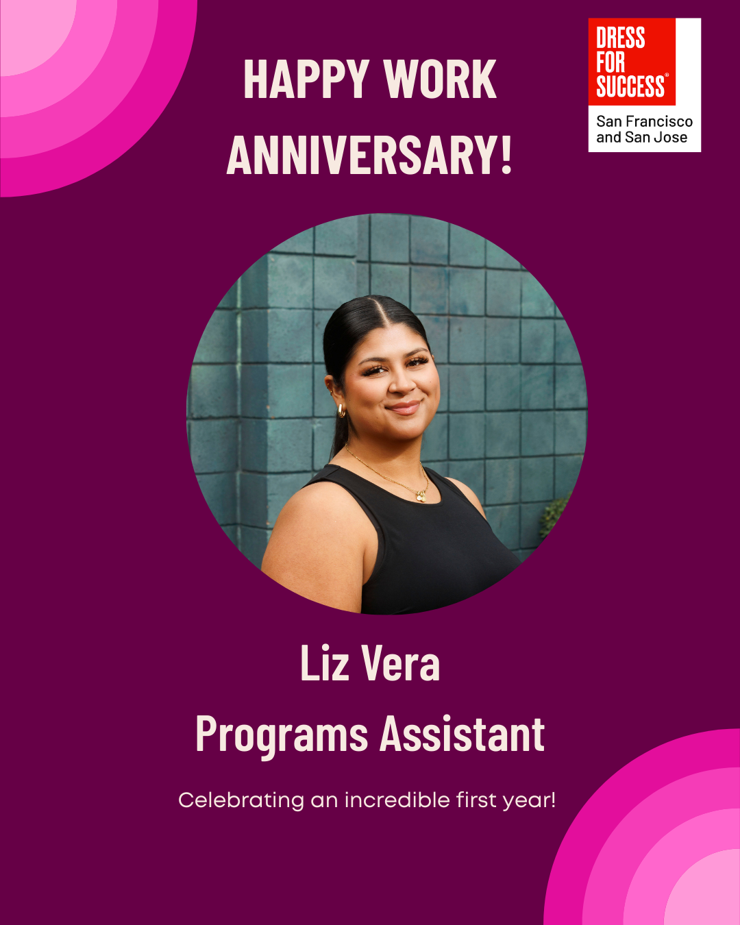Happy First Work Anniversary, Liz!