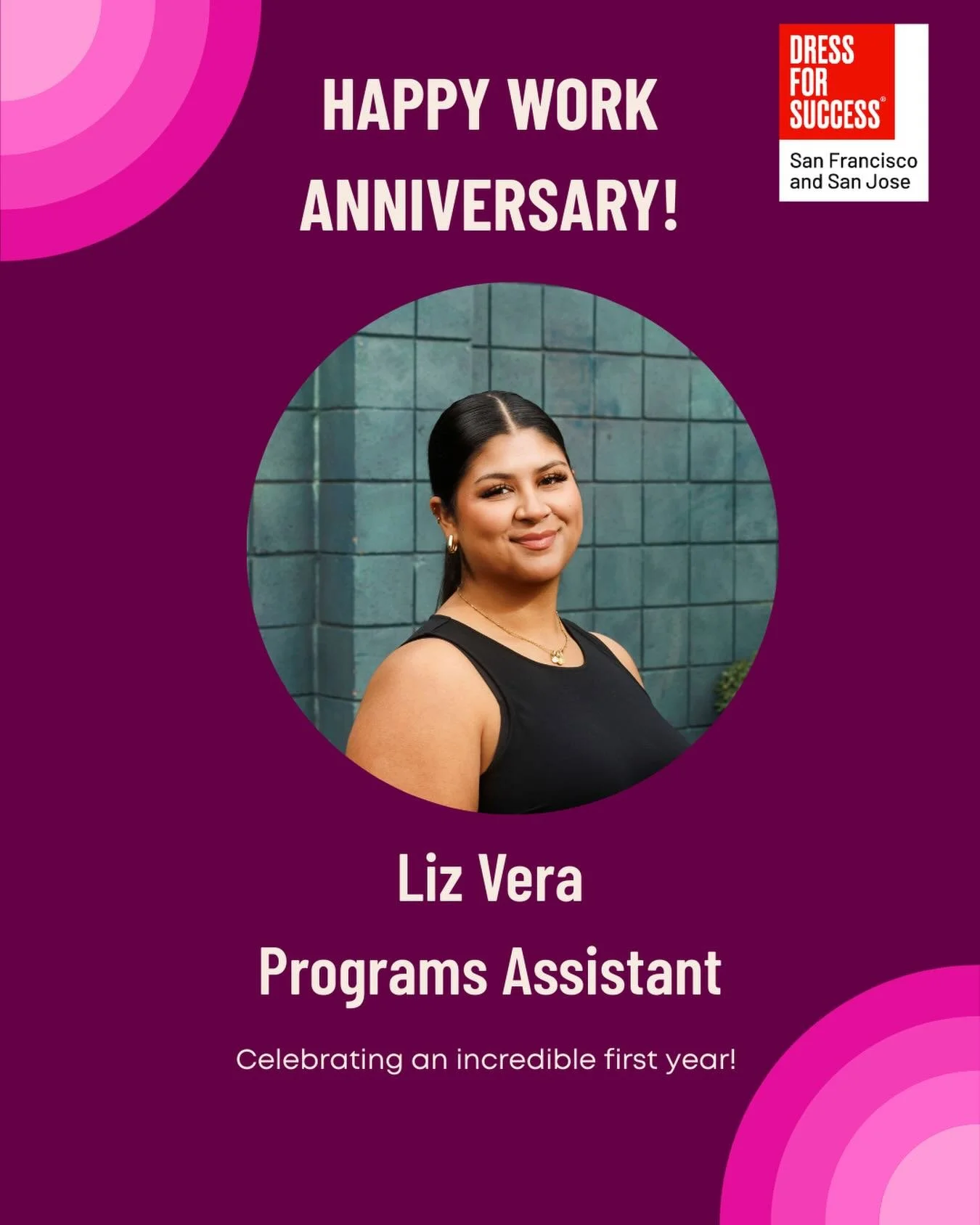 In just one year, our Programs Assistant, Liz Vera has made an incredible impact - especially in strengthening our San Jose presence. 

From supporting clients in the Boutique to leading digital programs, Liz has helped expand how we serve women acro