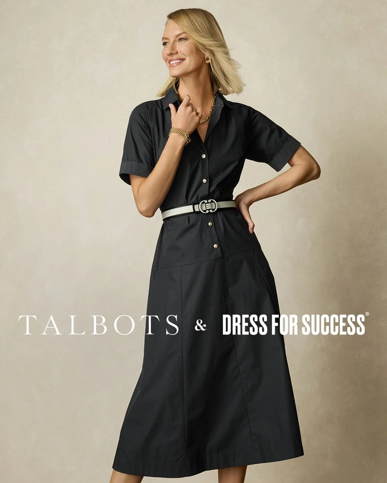 Introducing the @talbotsofficial &amp; @dressforsuccess Shirtdress for Success! 

Now through March 15th, 30% of the purchase price from their new, limited-edition dress will be donated to Dress for Success in support of our mission to help women in 