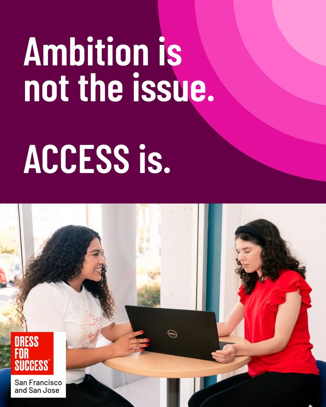 Ambition is not the issue. Access is.

Before Women&rsquo;s History Month ends, one last invitation.

The Access Circle is monthly giving&mdash;one hour of your pay each month&mdash;to ensure women across San Francisco have access to career clothing,