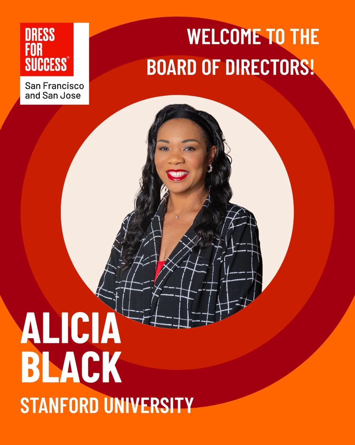 Join us in welcoming Alicia Black to the Dress for Success San Francisco/San Jose Board of Directors. ❤️

Alicia brings decades of experience leading inclusive leadership initiatives, leveraging learning analytics, and driving organizational change. 