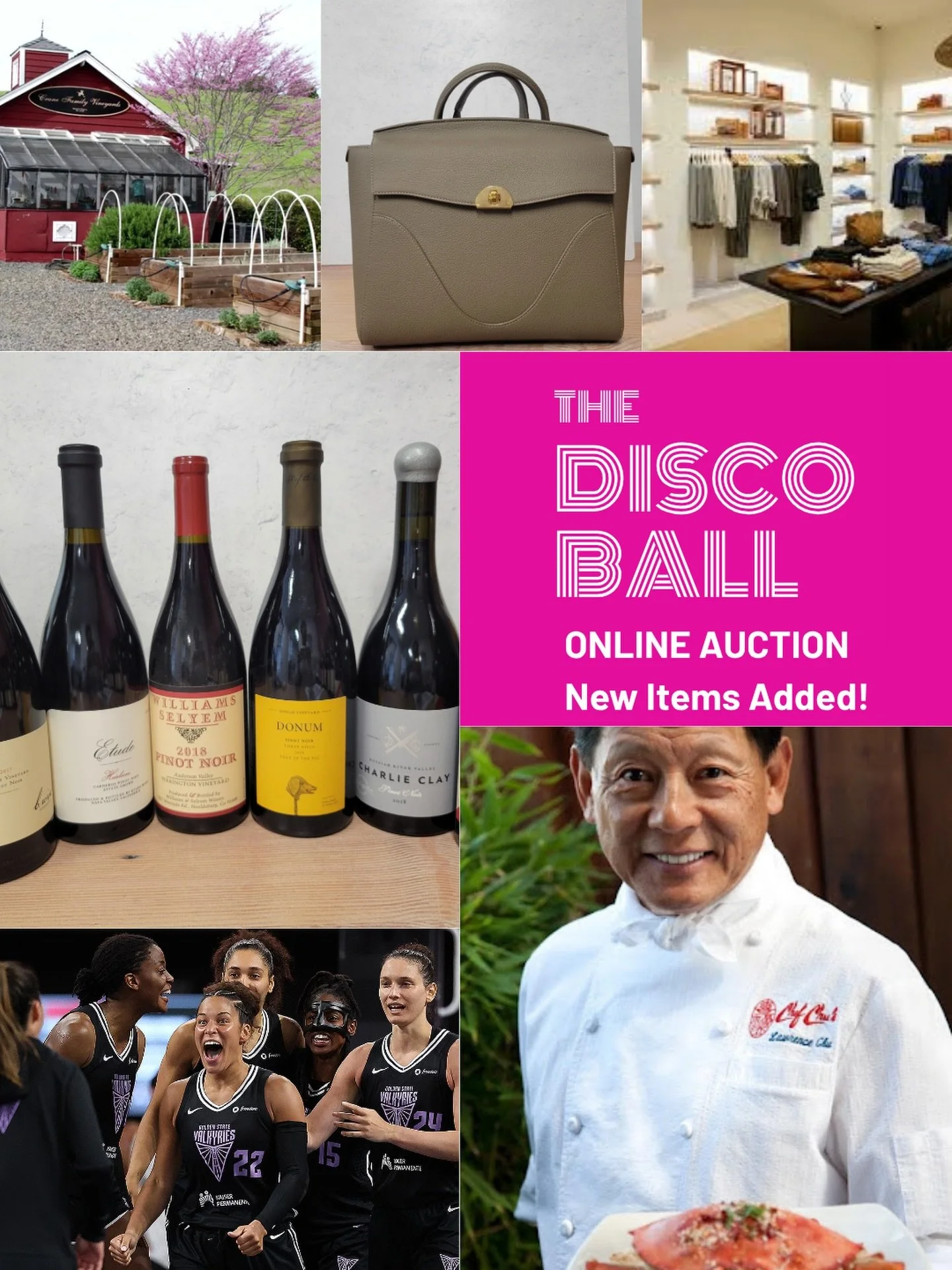 Our online auction is buzzing. ✨

We just added several new packages and yes, you&rsquo;re going to want a peek.

Think fine wines, standout handbags, vintage costume jewelry, original art, gift cards&hellip; it&rsquo;s all in there.

We&rsquo;re liv