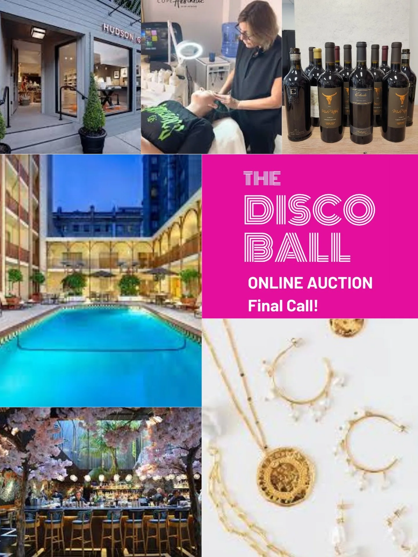 Final hours. ⏰✨

The Disco Ball Online Auction closes tonight at 8 PM PT but there&rsquo;s still time to jump in.

From standout handbags to wine, jewelry, gift cards, and more&hellip; it&rsquo;s your last chance to place a bid.

Every bid&mdash;and 