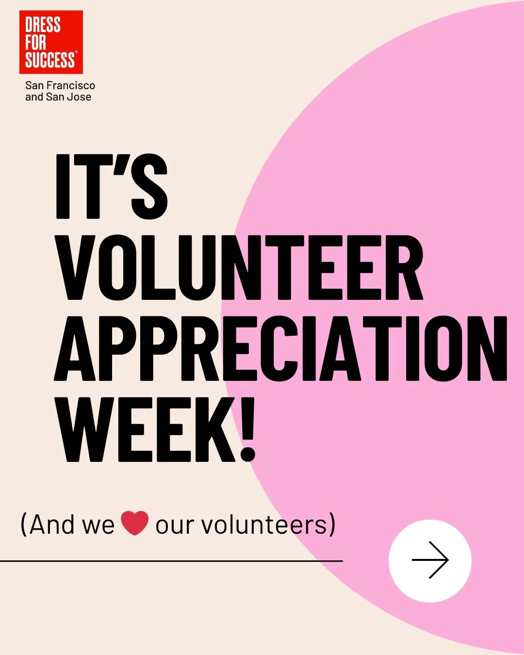 Let&rsquo;s hear it for our volunteers! 🌼

This Volunteer Appreciation Week, we&rsquo;re celebrating the people who are essential to our work and who show up for women across the Bay Area every single day.

In 2025, 465 volunteers gave their time to