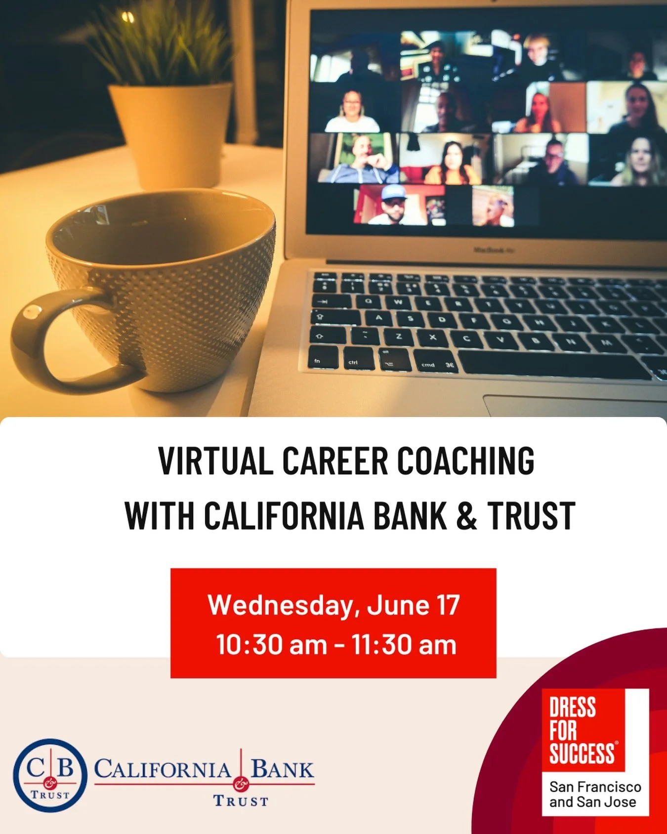 Every career journey looks different. Wherever you are, we&rsquo;re here to help you take your next step.

Join us for a virtual career coaching session with professionals from California Bank &amp; Trust designed to help you move forward with confid