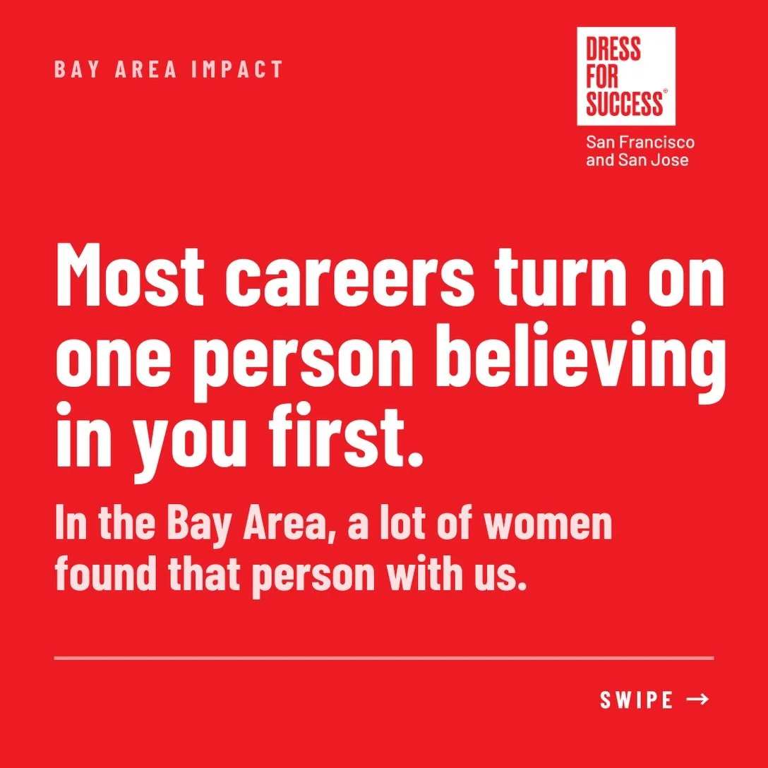Most careers turn on one person believing in you first.

Every year, @dressforsuccess adds up what happened across our whole global network, and every year, we look for what our two Bay Area offices contributed. This year, we had to read the numbers 