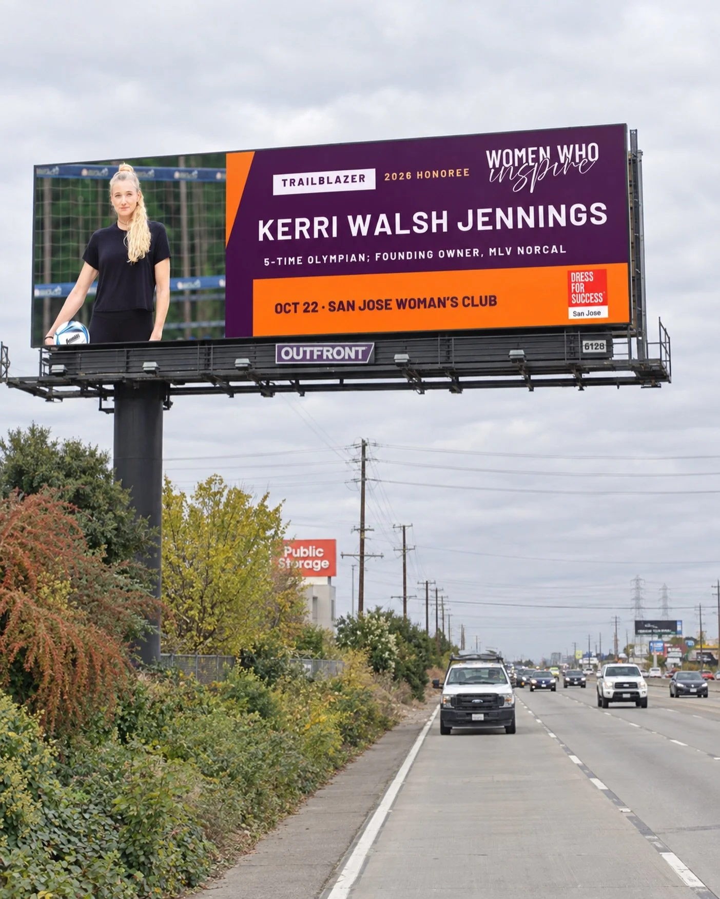 Heading southbound on Highway 101 toward San Jose? Keep an eye out near Lafayette St. 🎉 

As of Monday, our 2026 Dress for Success San Jose Women Who Inspire honorees are live on a digital @outfrontmediausa billboard for Silicon Valley commuters to 