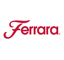 Ferrara logo in red text on a white background