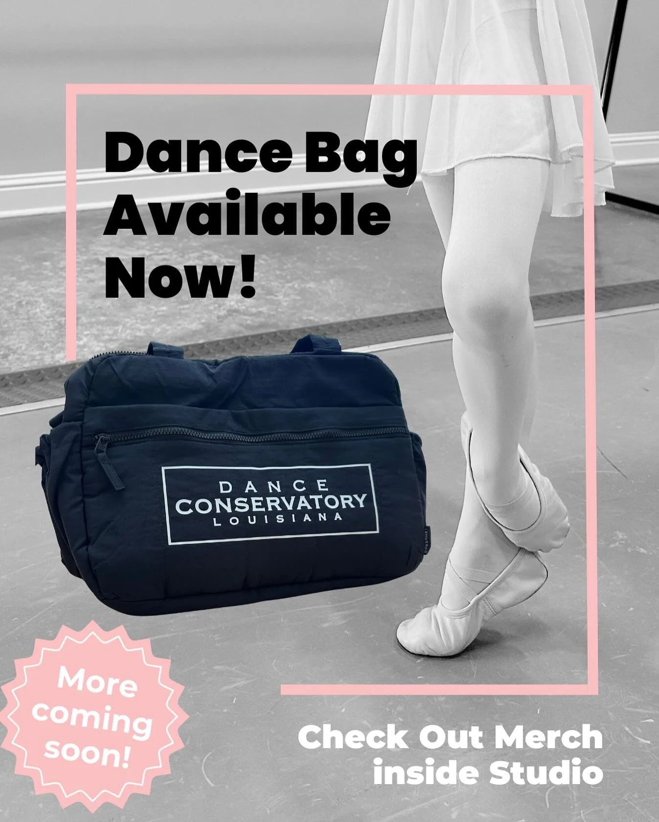Need something for class? We&rsquo;ve got you covered&mdash;right here in the studio! Shop our selection of bags, t-shirts, skirts, and tap shoes. Some are brand new, others are gently used, so you can find exactly what you need without making an ext