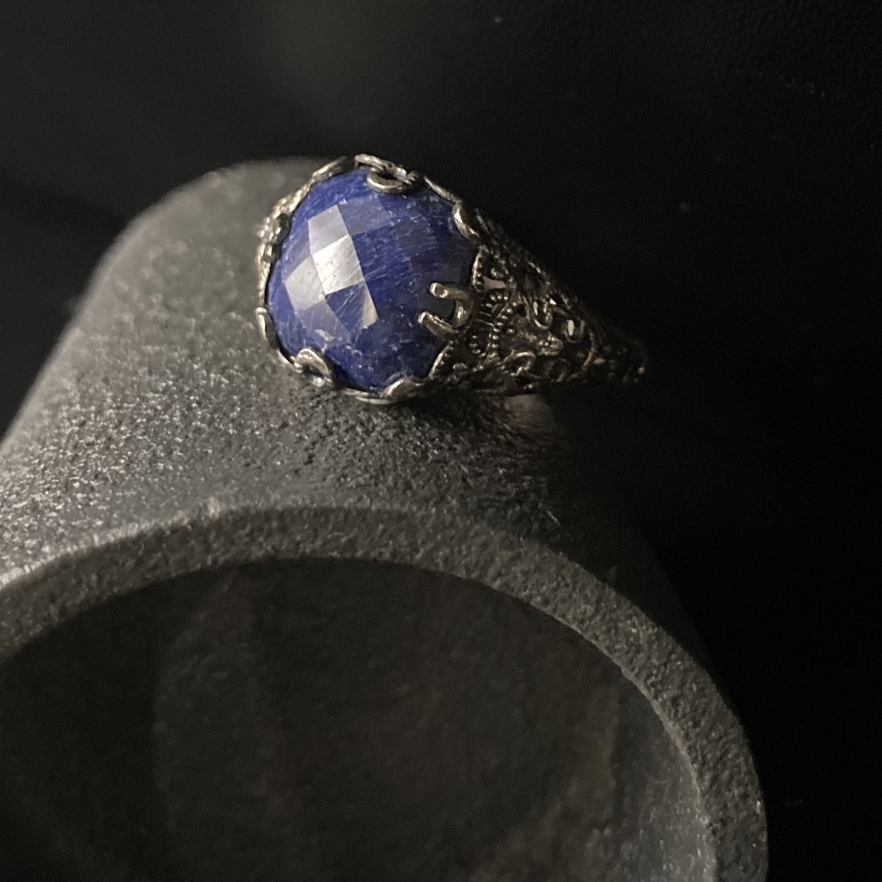 Natural Lapis Lazuli Sterling Silver Ring