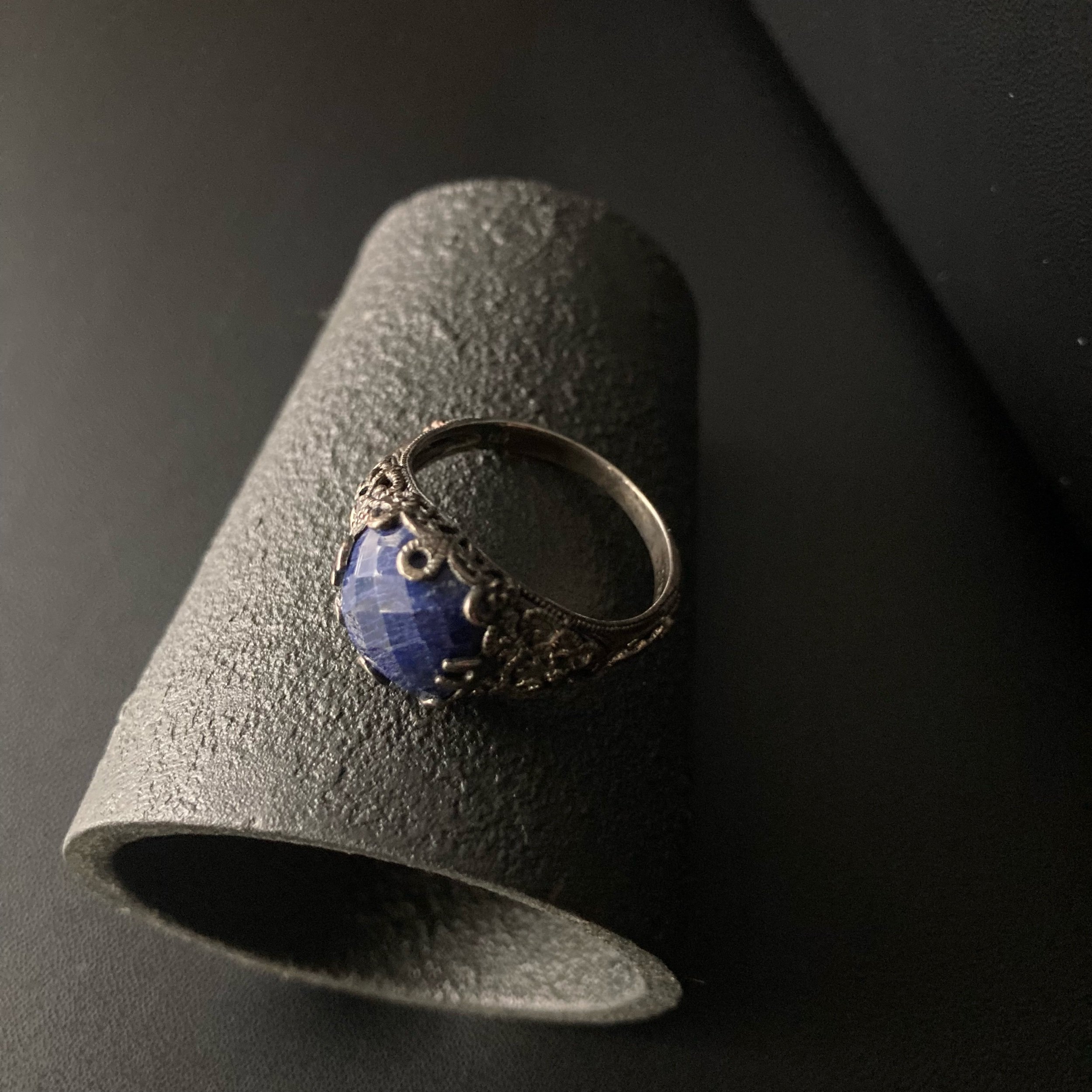 Natural Lapis Lazuli Sterling Silver Ring