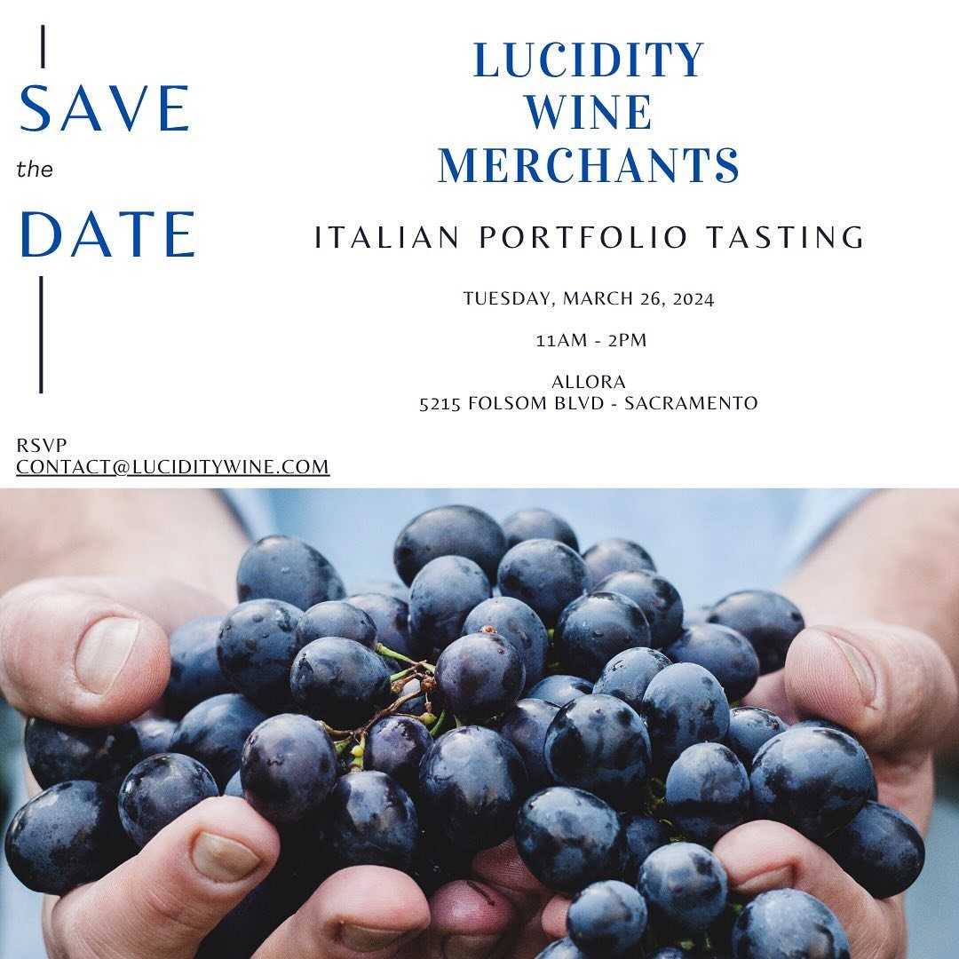 🚨Big News Alert Sacramento!🚨 
Our very first Italian Portfolio Tasting is coming up 😃🇮🇹🍷!!

Join us at Allora on Tue 3/26 11am-2pm to meet the entire LWM Team (including Iacopo @iacdt ) and 5 winegrowers coming from 🇮🇹: @cantina_della_volta @
