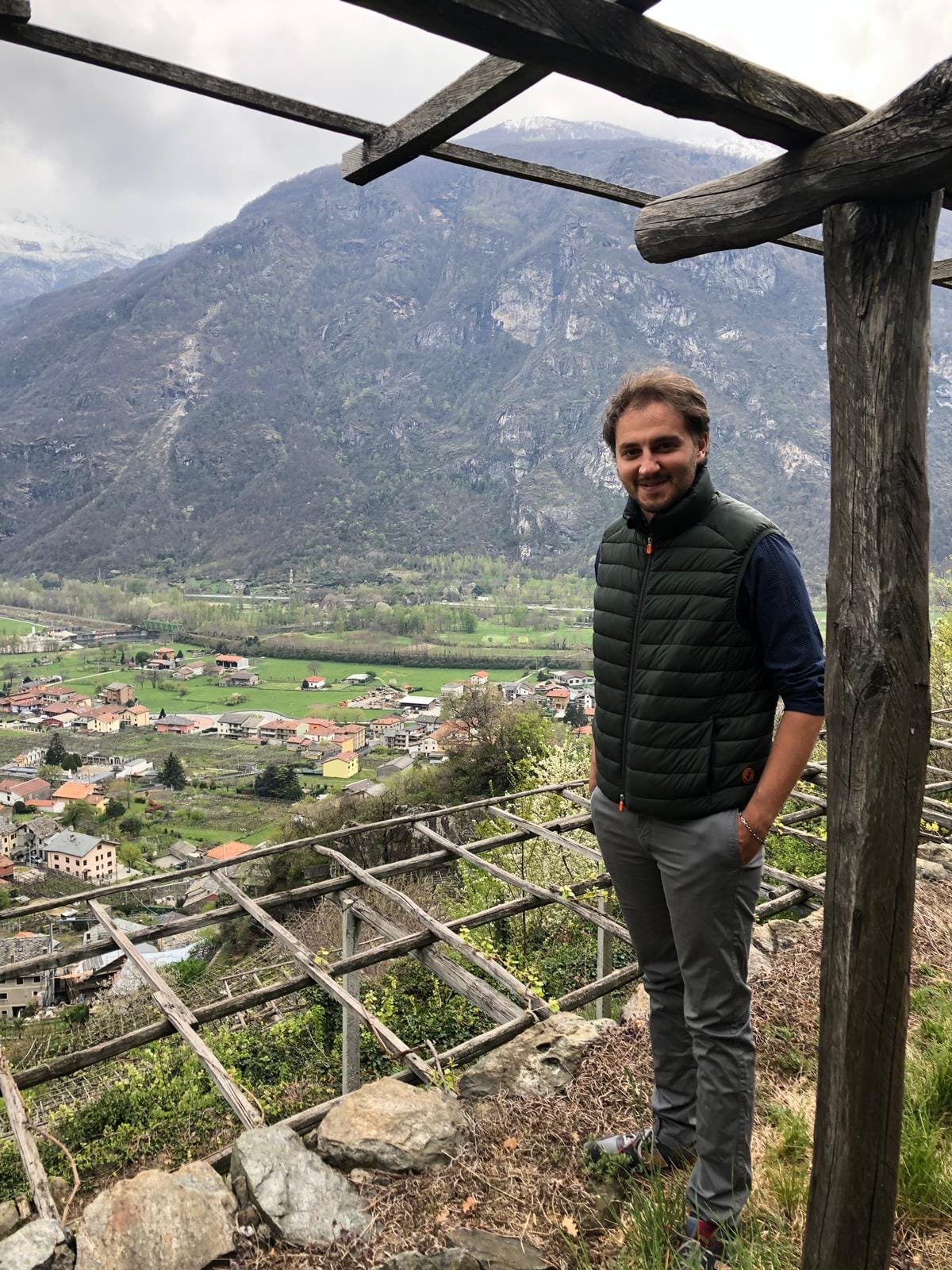 Gian Marco Viano in his vineyards