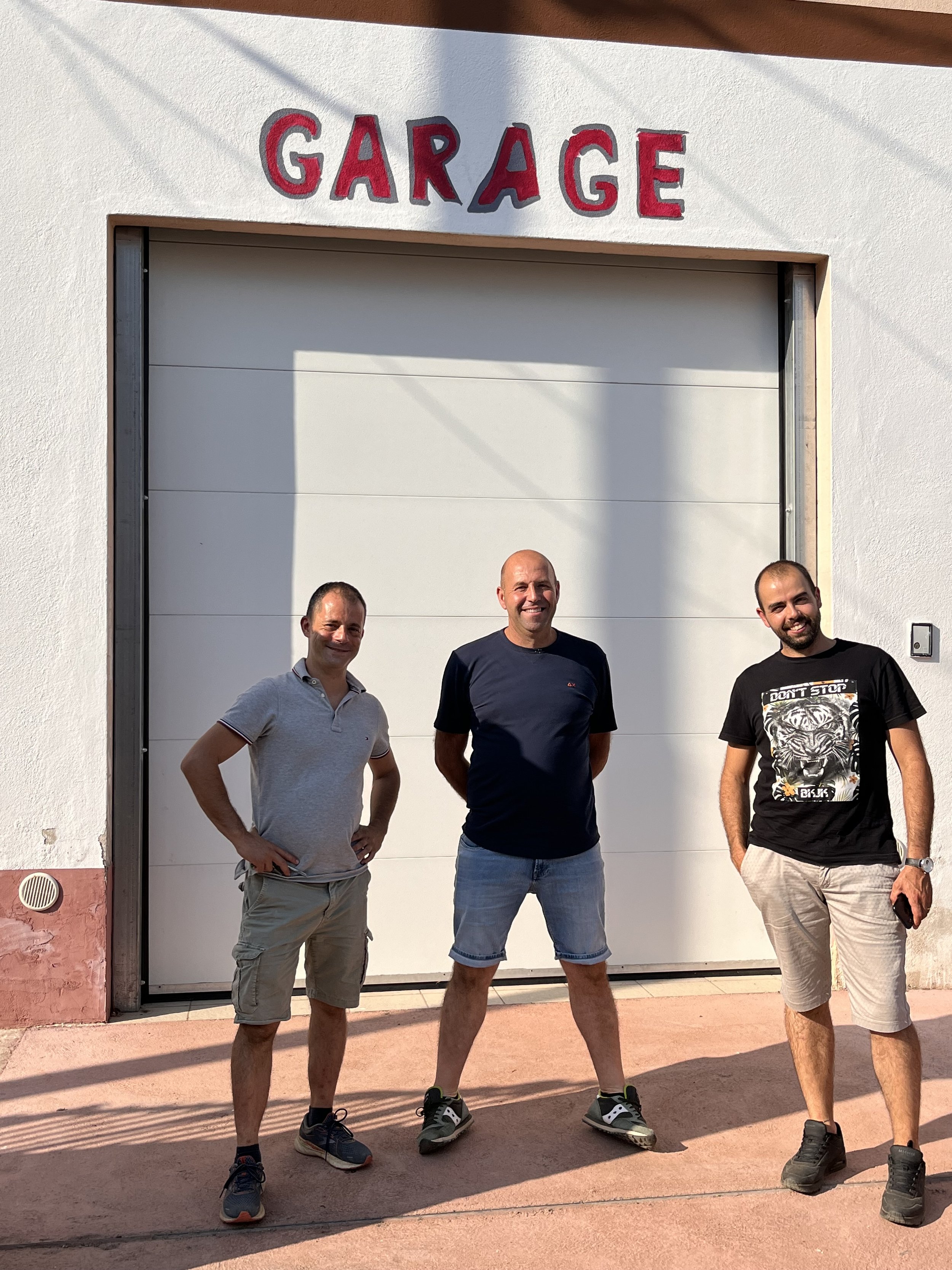 The Garagisti di Sorgono (from the left): Pietro Uras, Renzo Manca, Simone Murru