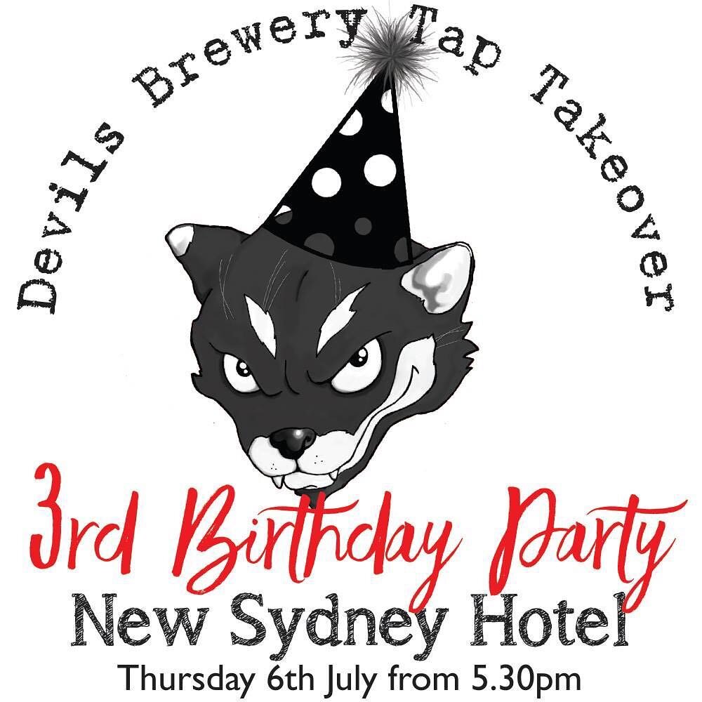 In Hobart? Head to one of our favourite cider venues @newsydney_hotel to help @devils_brewery_tasmania celebrate their third birthday.
🎉🍎🍻