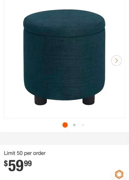 Chic Round Upholstered Ottoman