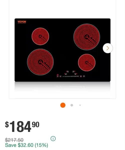 VEVOR Ceramic 4-Burner Cooktop