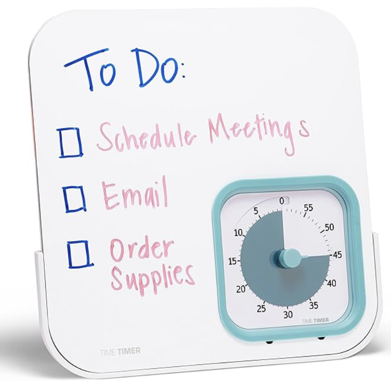 TIME TIMER MOD with Dry Erase Board — 60-Minute Visual Countdown Timer with Magnetic Whiteboard — for Notes, Chores, Classroom and Office Reminders, Visual Schedules, for Kids