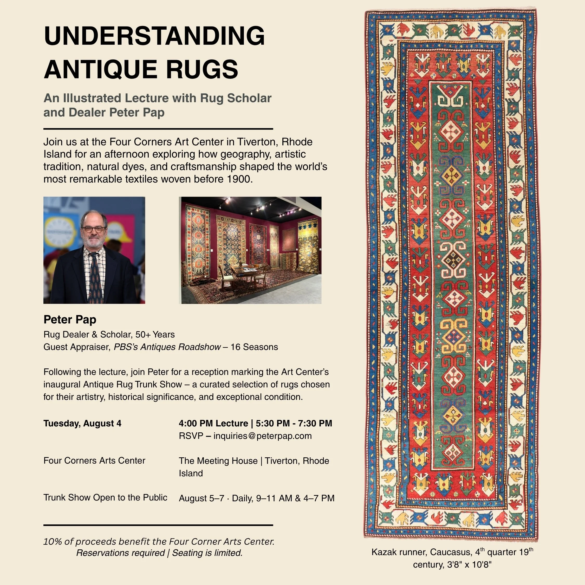 Peter Pap Rugs Tiverton Arts Center Poster.jpg