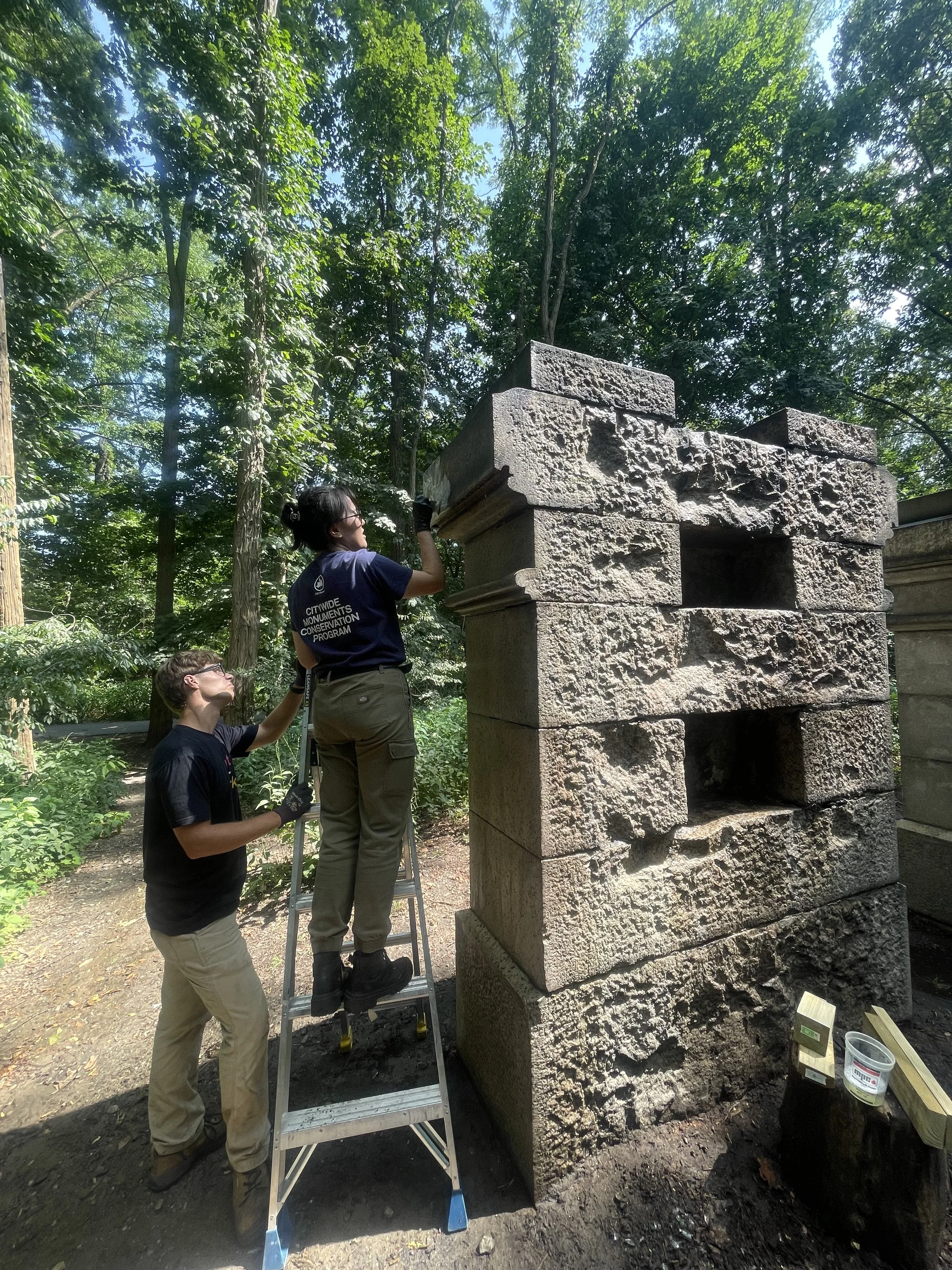 Testing a mild stripping solvent. (Photo: Aidan Thomas)