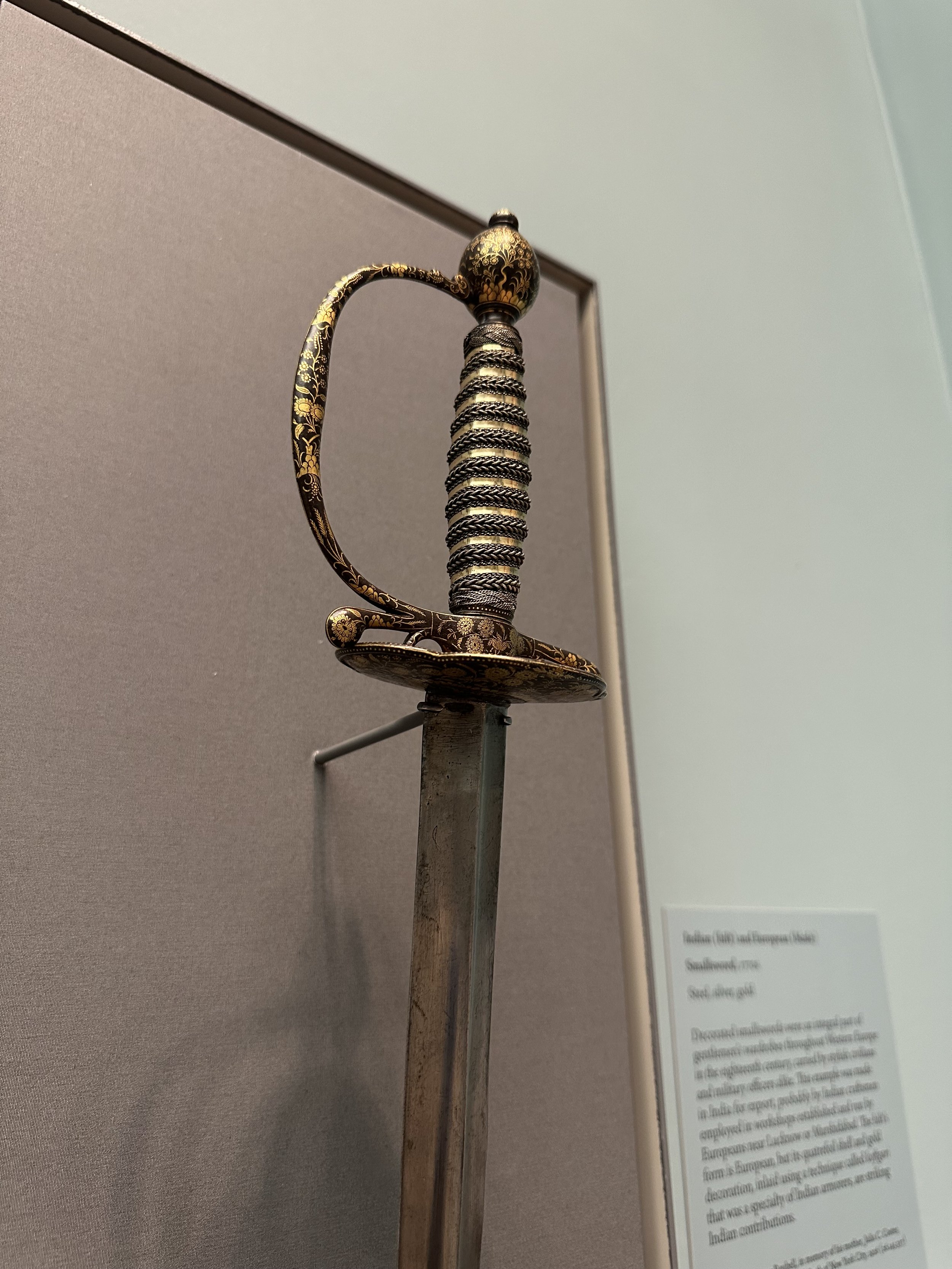 Sword fitted into the mount. (Photo: Jennifer Kim)