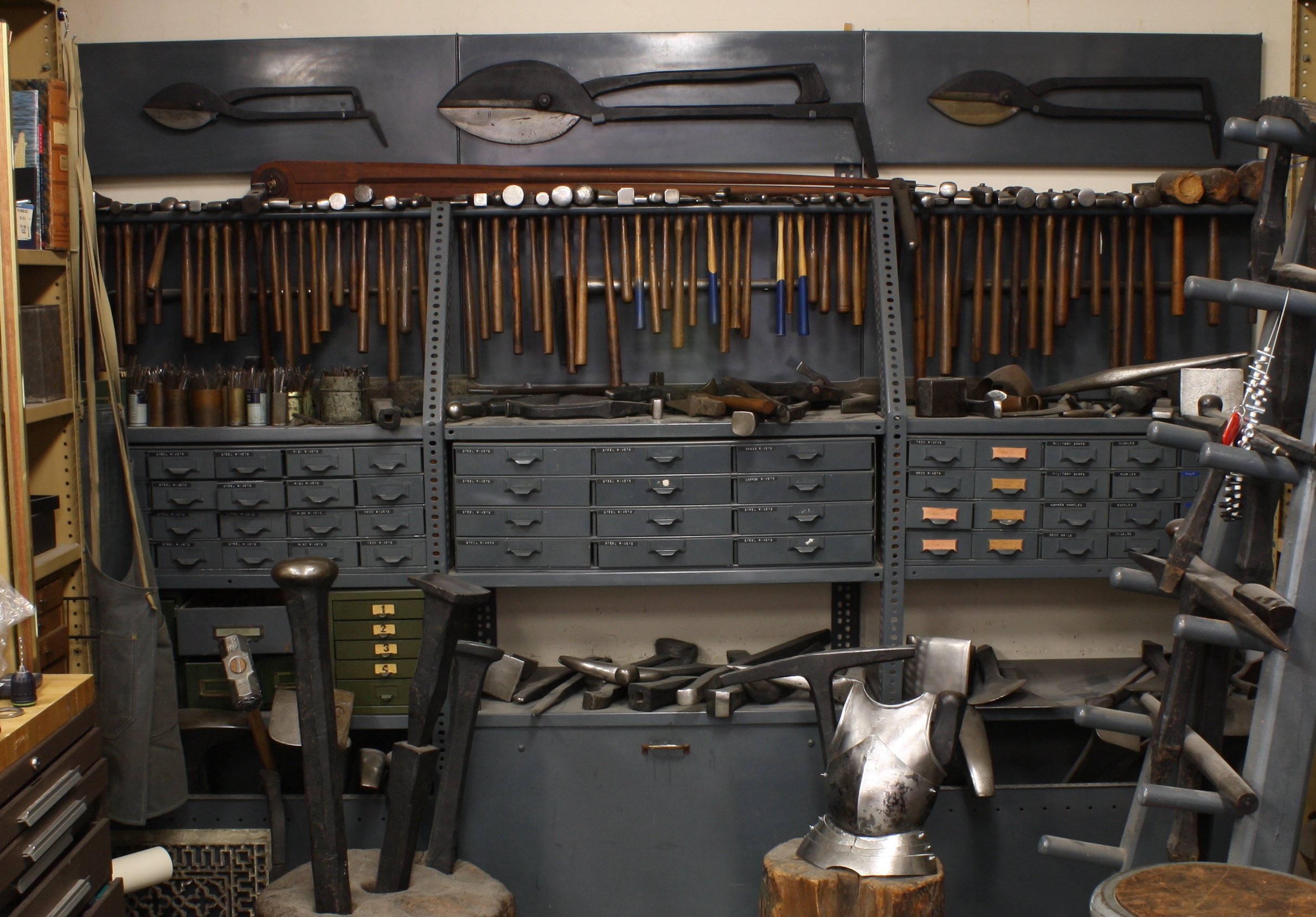 Tachaux’s tools in the conservation lab, before the start of this research project. (Photo: Sean Belair.)