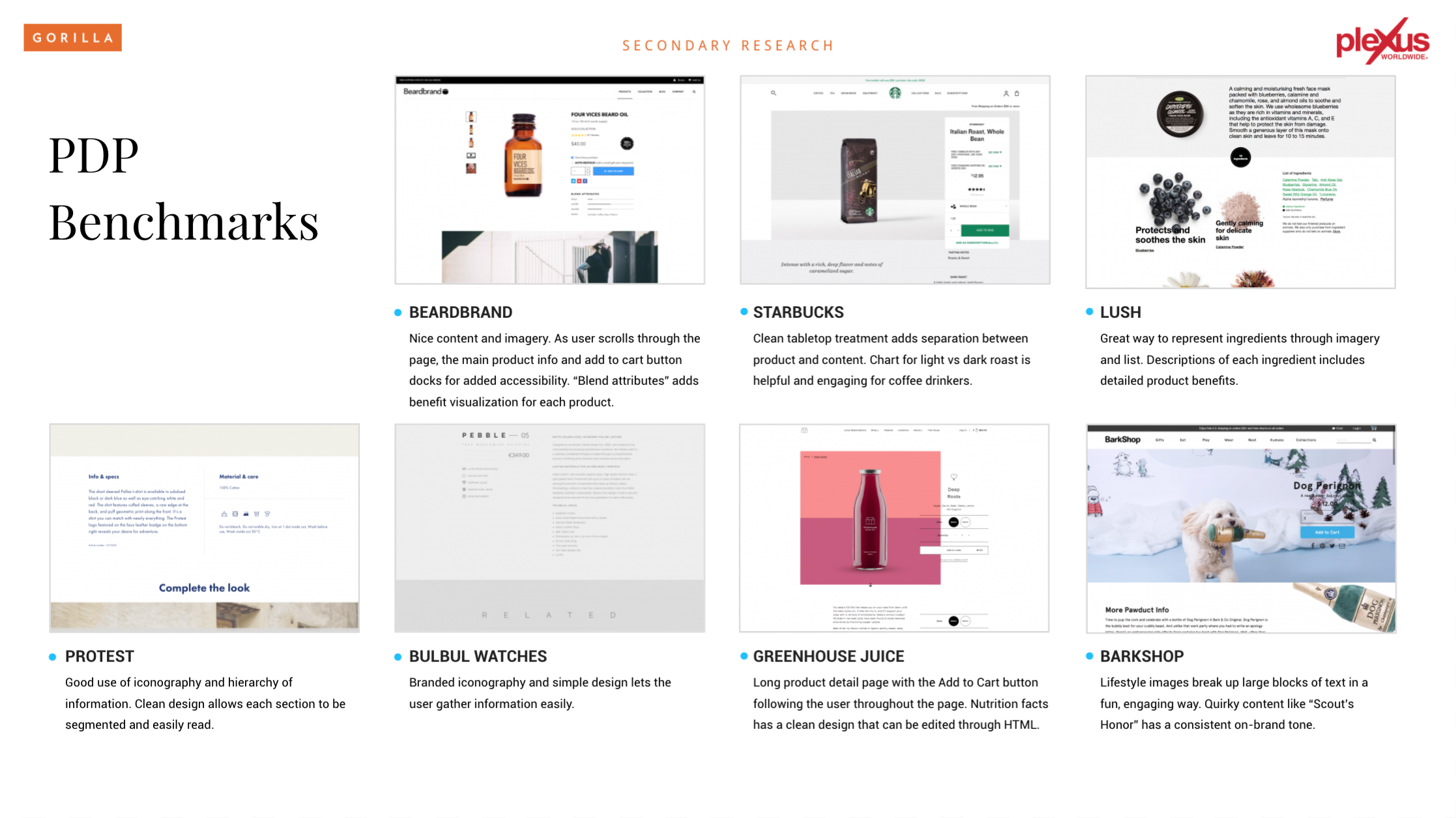 Sample slide: Benchmarks