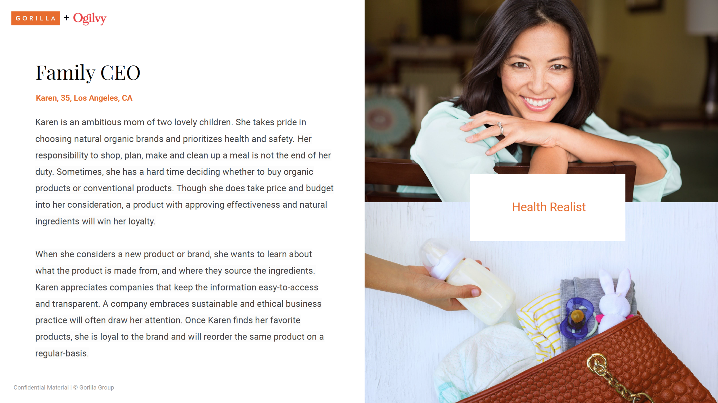 Sample Slide: Primary Persona Description