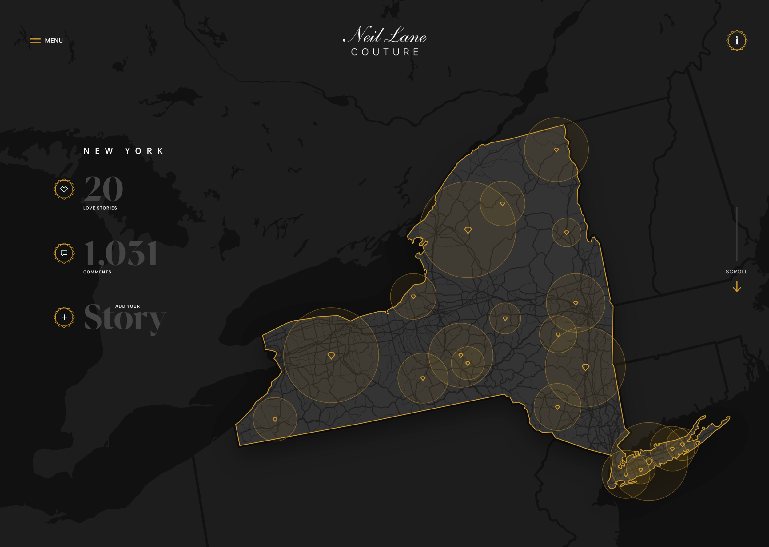 Concept: Neil Lane Social Map (Desktop)