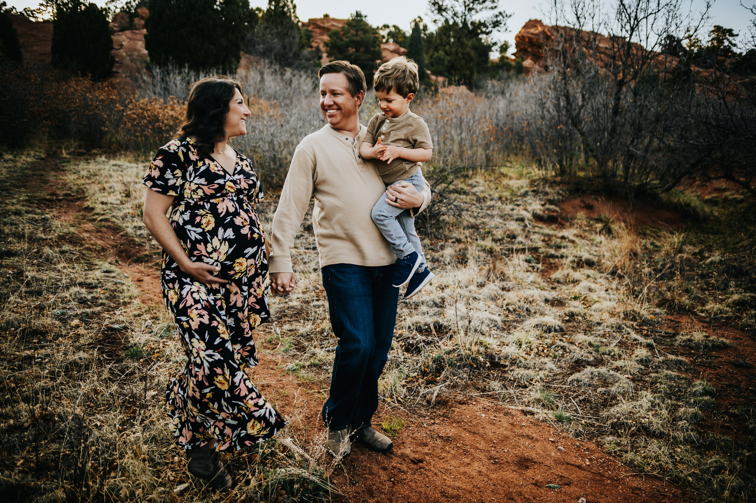 Andrea Grimm Maternity Family Session Colorado Springs Sunset Garden of the Gods Wild Prairie Photography-3-2020.jpg