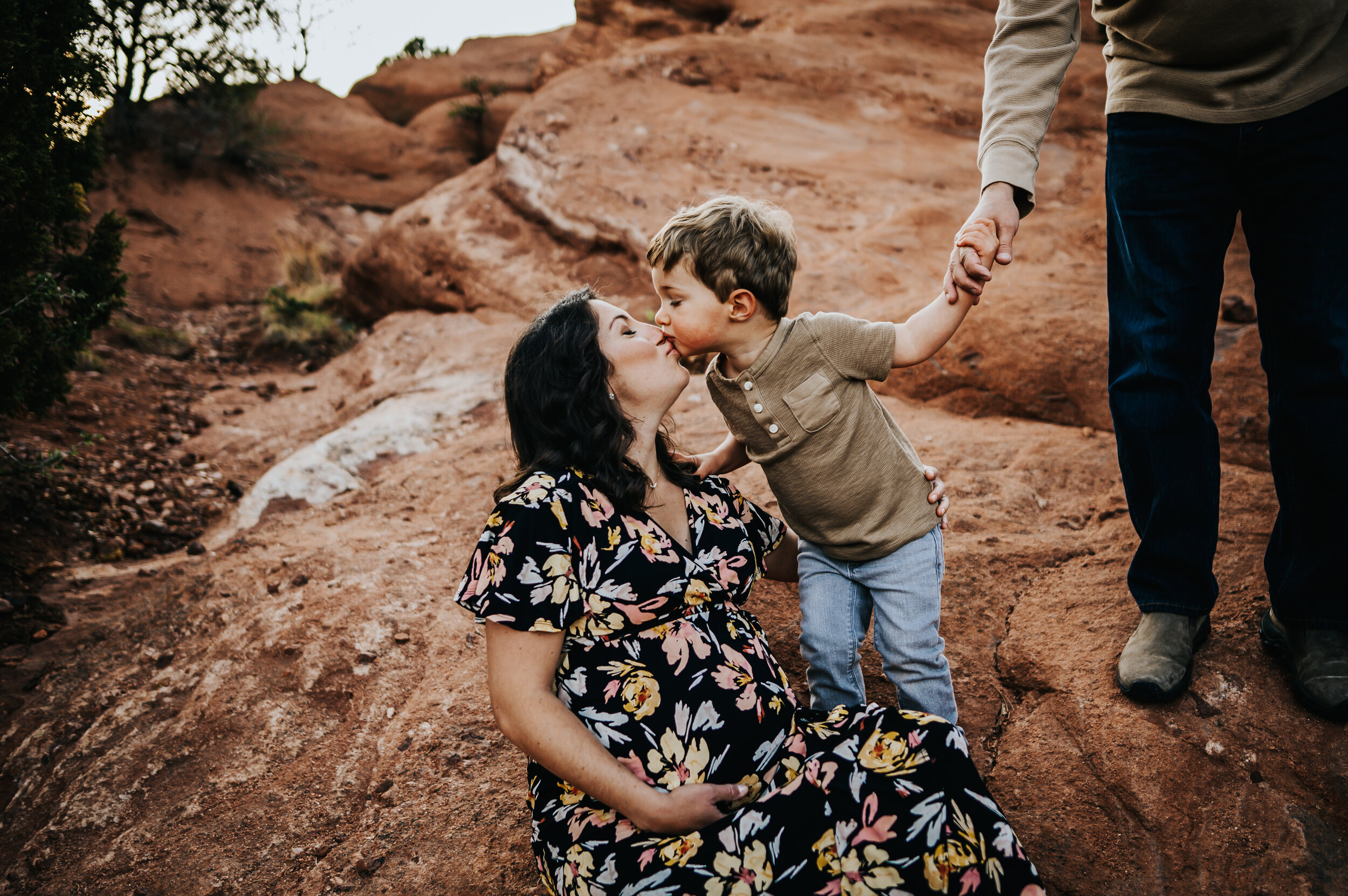 Andrea Grimm Maternity Family Session Colorado Springs Sunset Garden of the Gods Wild Prairie Photography-4-2020.jpg