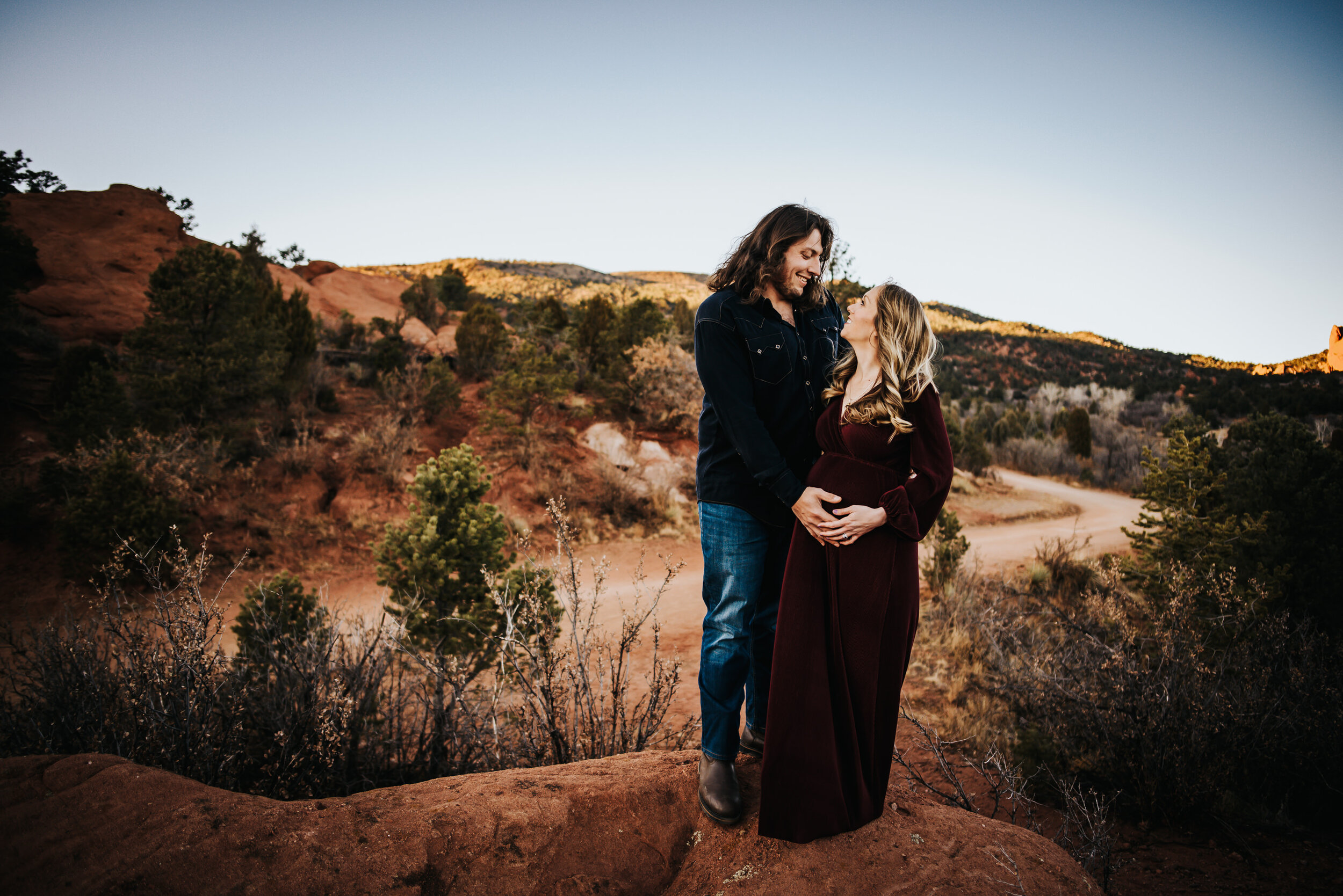 Laura Maternity Session Colorado Springs Sunset Garden of the Gods Husband Wife Wild Prairie Photography-4-2021.jpg