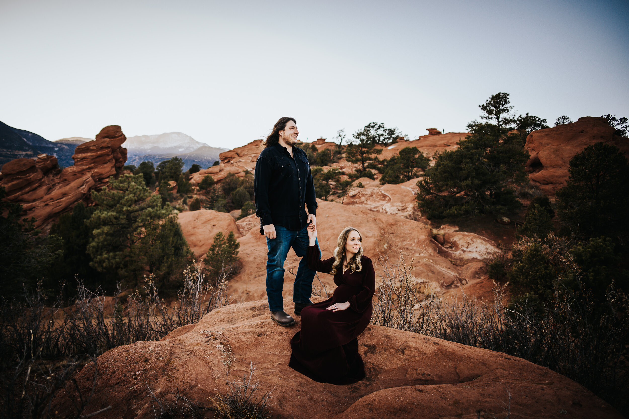 Laura Maternity Session Colorado Springs Sunset Garden of the Gods Husband Wife Wild Prairie Photography-3-2021.jpg