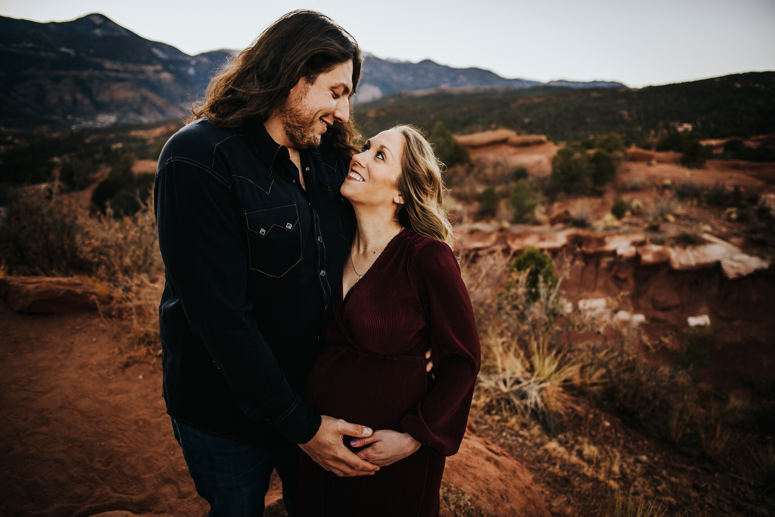 Laura Maternity Session Colorado Springs Sunset Garden of the Gods Husband Wife Wild Prairie Photography-15-2021.jpg