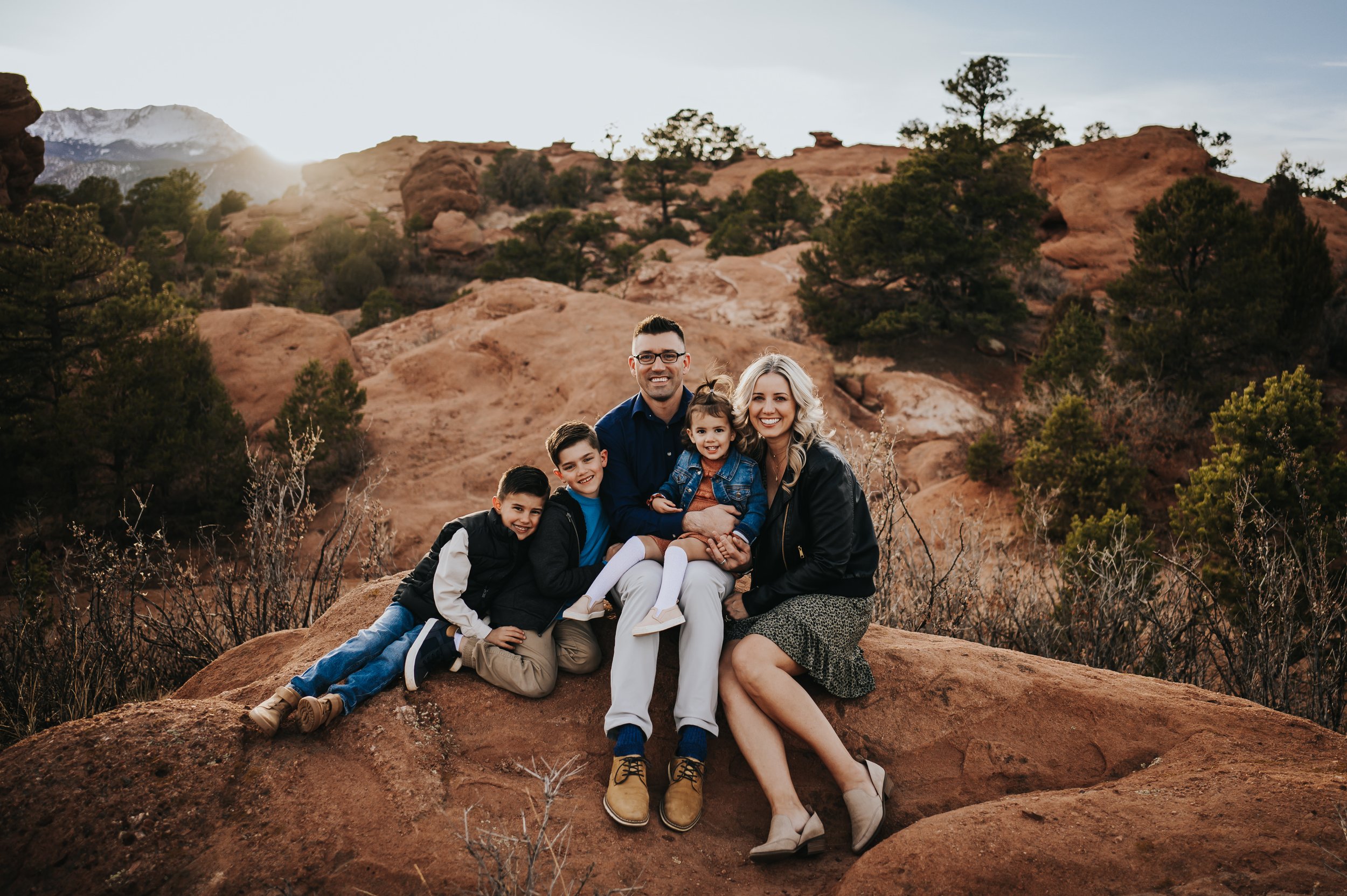 AnneMarie Jameson Family Session Colorado Springs Colorado Photographer Garden of the Gods Sunset Mountain View Husband Wife Sons Daughter Wild Prairie Photography-4-2022.jpg