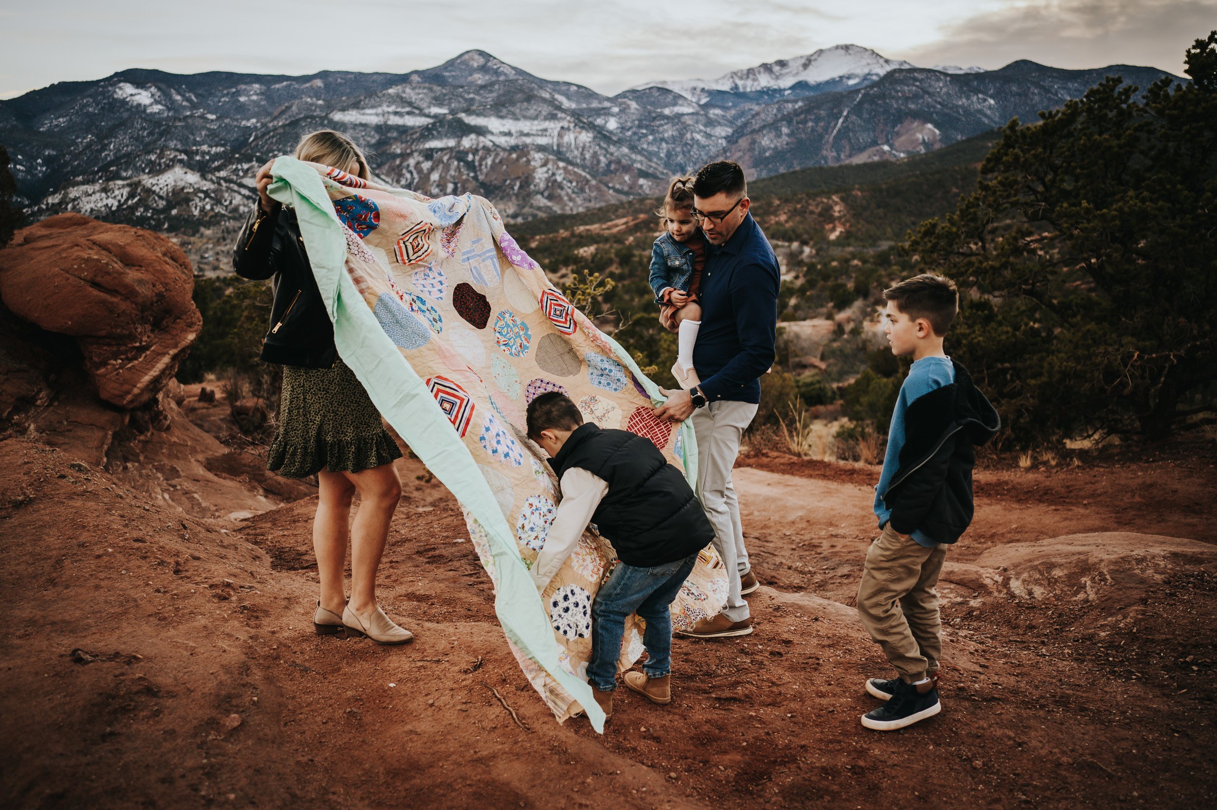 AnneMarie Jameson Family Session Colorado Springs Colorado Photographer Garden of the Gods Sunset Mountain View Husband Wife Sons Daughter Wild Prairie Photography-20-2022.jpg