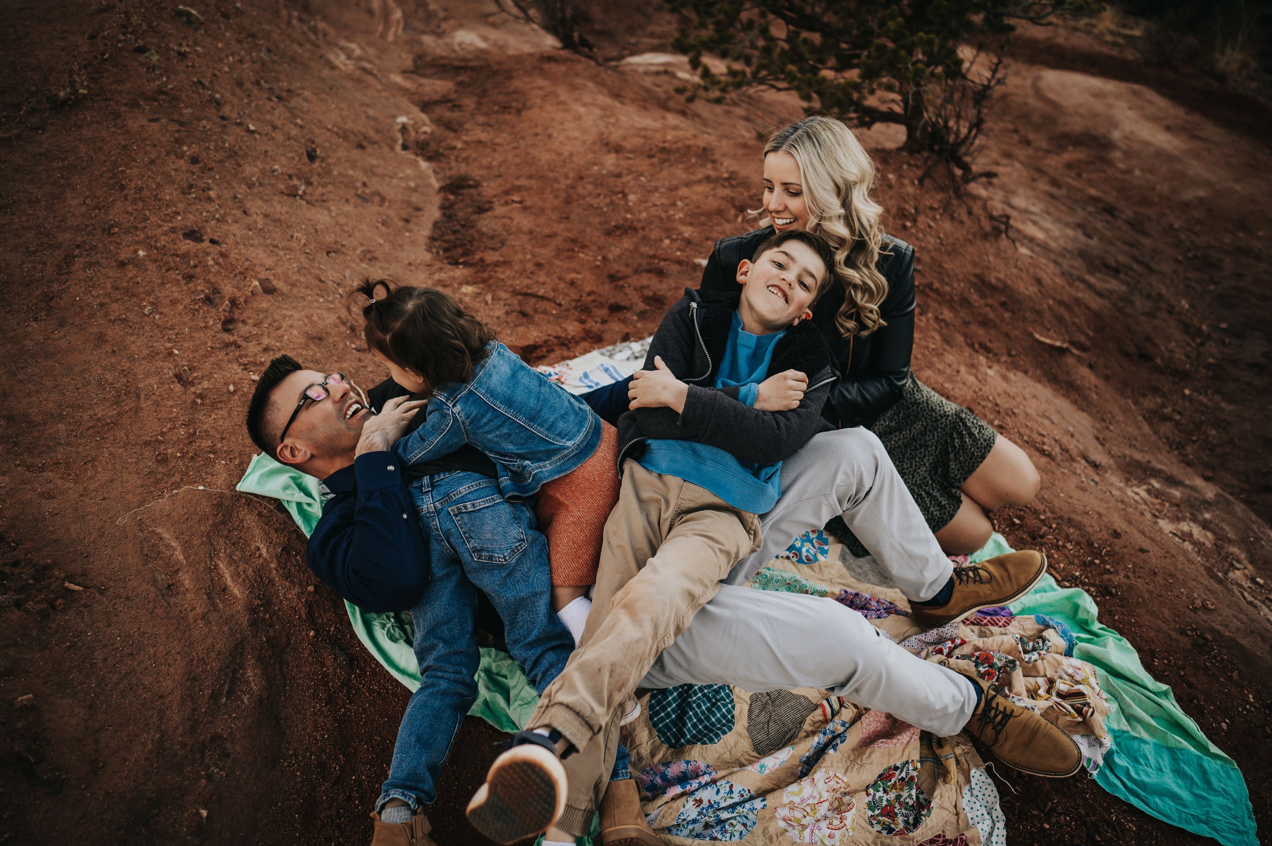 AnneMarie Jameson Family Session Colorado Springs Colorado Photographer Garden of the Gods Sunset Mountain View Husband Wife Sons Daughter Wild Prairie Photography-24-2022.jpg