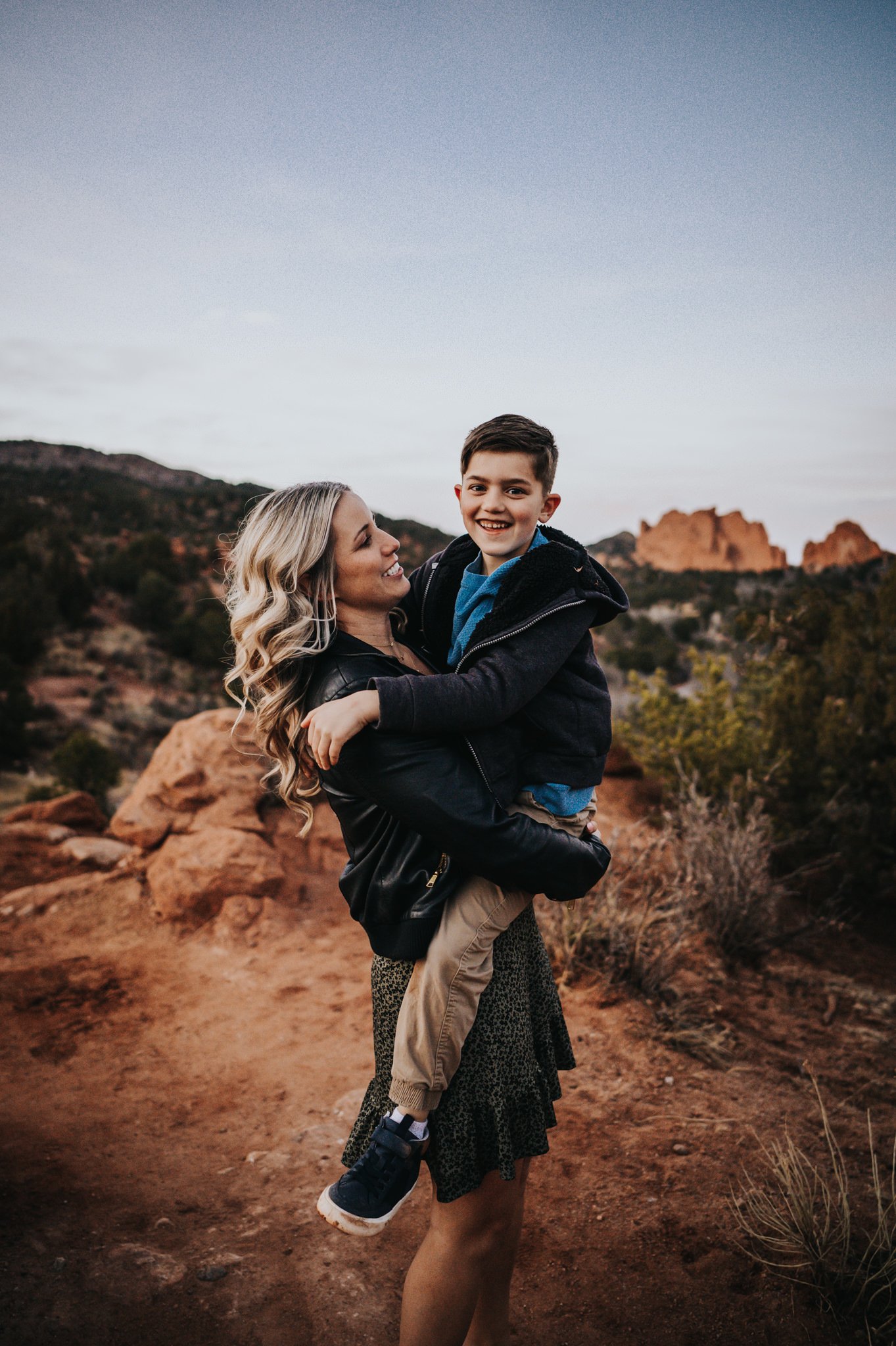 AnneMarie Jameson Family Session Colorado Springs Colorado Photographer Garden of the Gods Sunset Mountain View Husband Wife Sons Daughter Wild Prairie Photography-36-2022.jpg