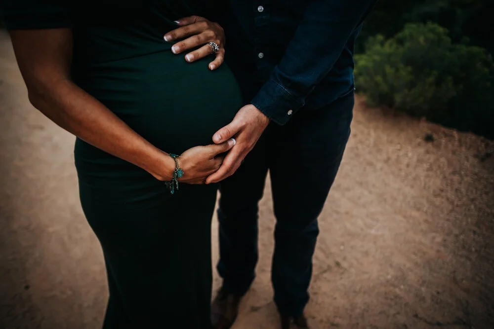 Sunset Maternity Session for Expecting Twins in Colorado Springs