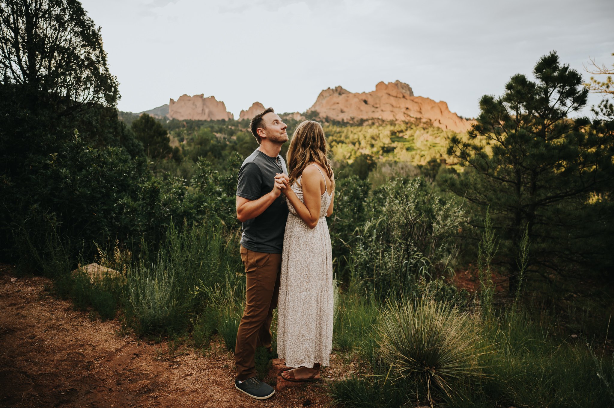 Jake and Chelsea Engagement Session Colorado Springs Photographer Sunset Garden of the Gods Mountain View Wild Prairie Photography-16-2022.jpg