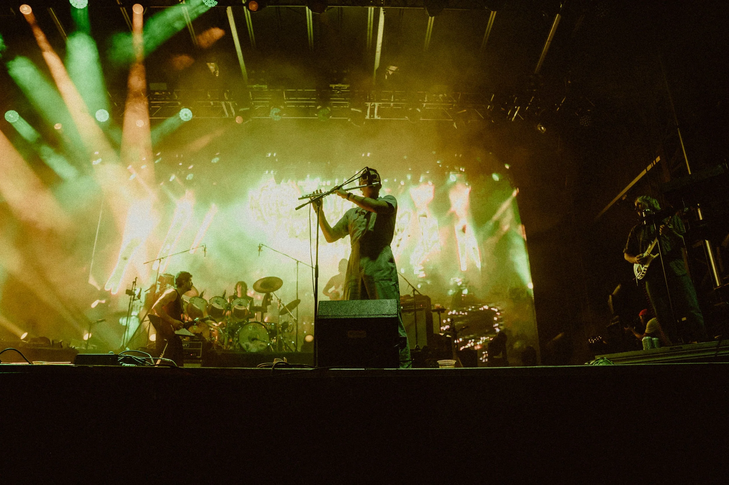King Gizzard band members on stage at Field of Vision 2025.