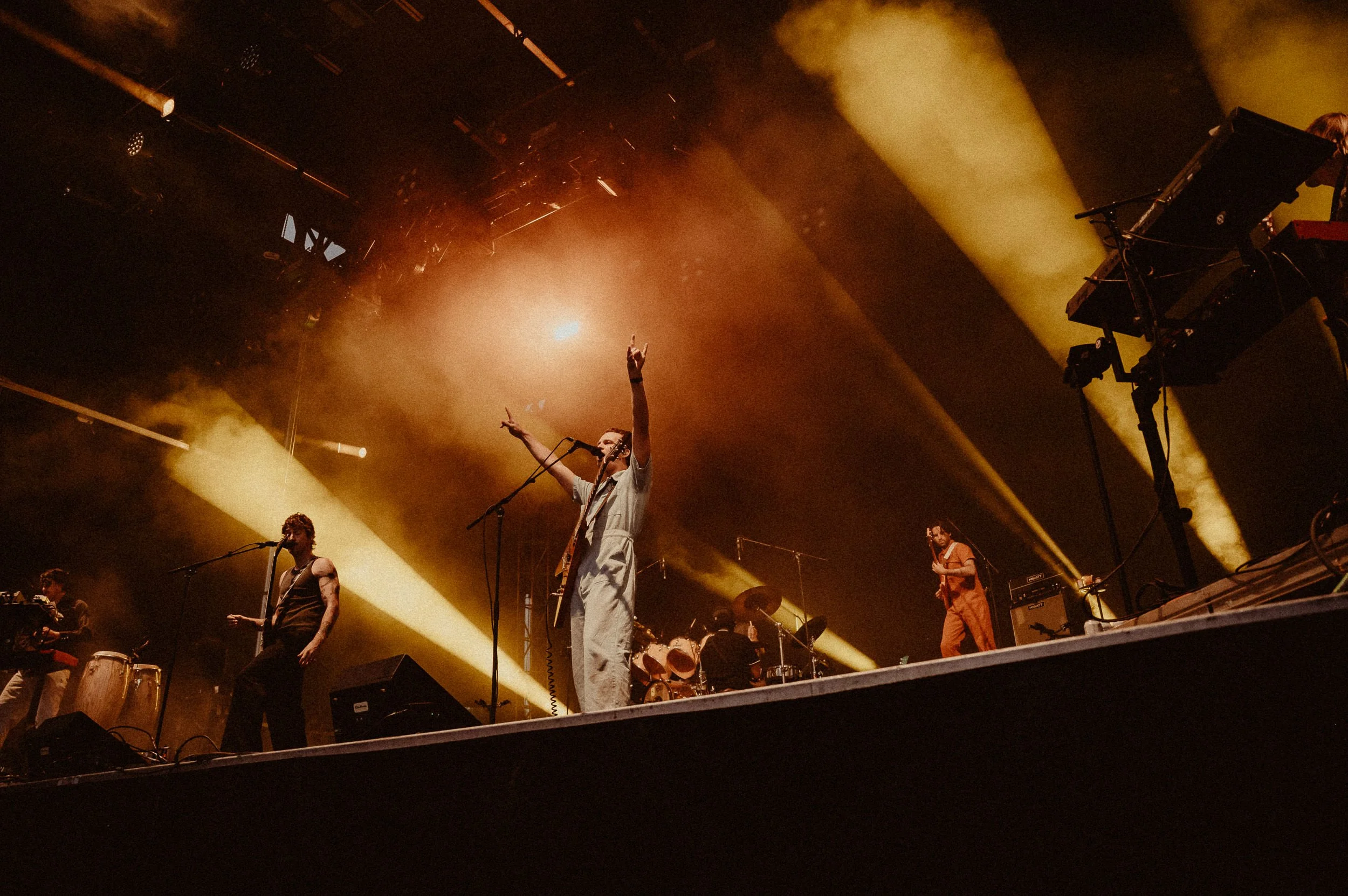 King Gizzard performing at inaugural Field of Vision festival 2025.