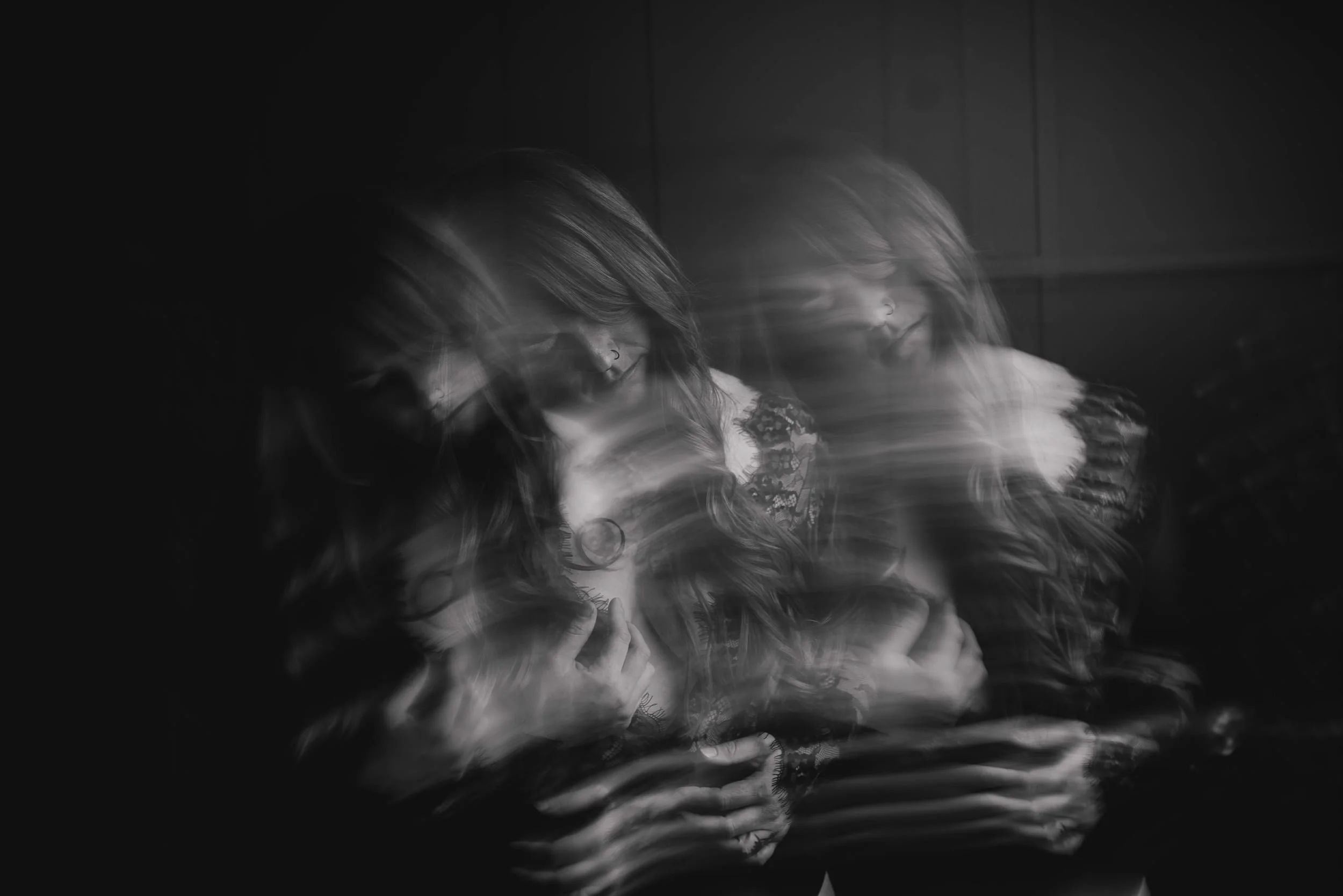 Sandy, Colorado elopement photographer, captured in expressive black and white motion.