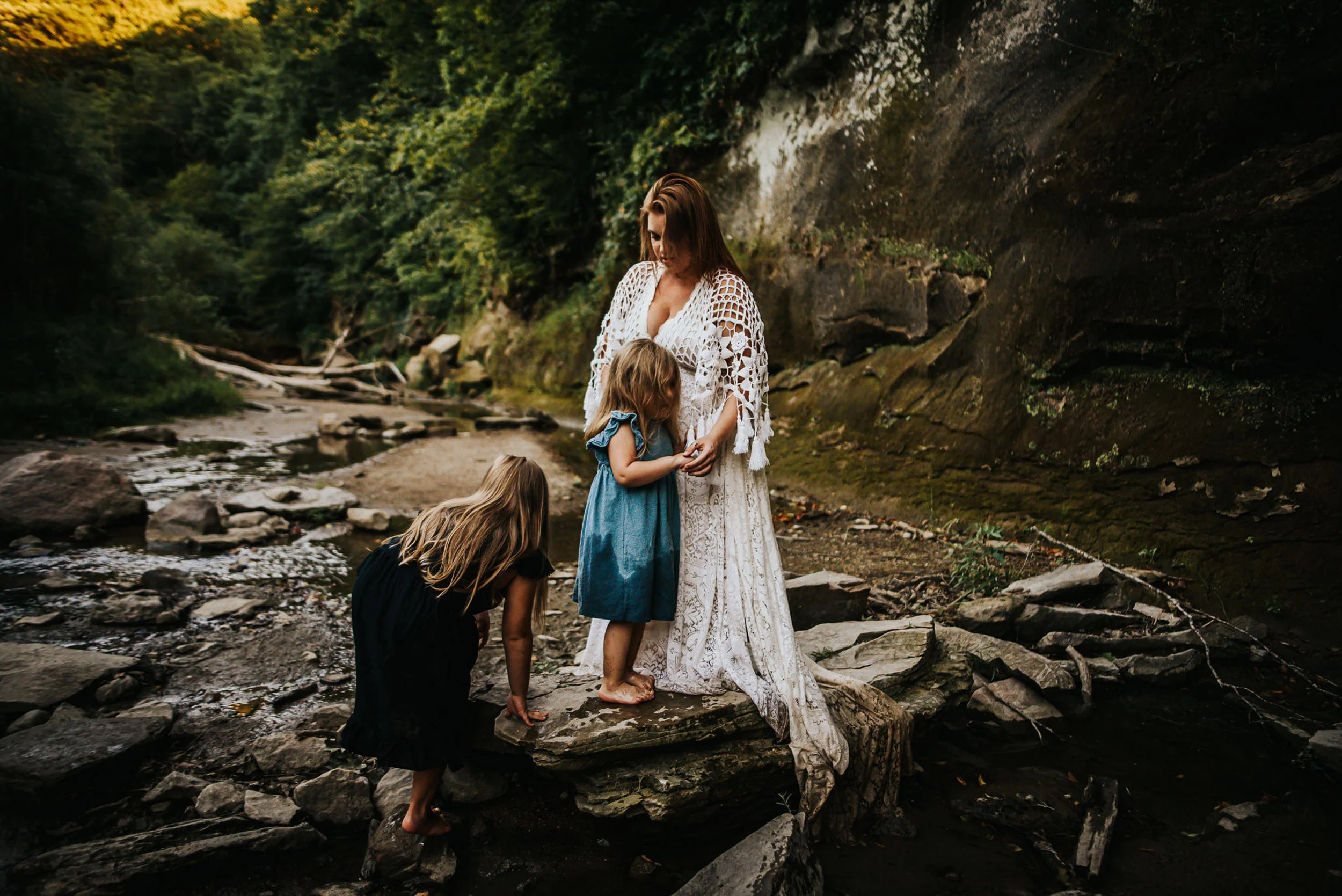 Jenni Roberts Mama and Me Family Session Colorado Springs Colorado Photographer Ledges State Park River Forest Rocks Trees Mother Daughters Reclaimation Dress Sunset Wild Prairie Photography-13-2020.jpg